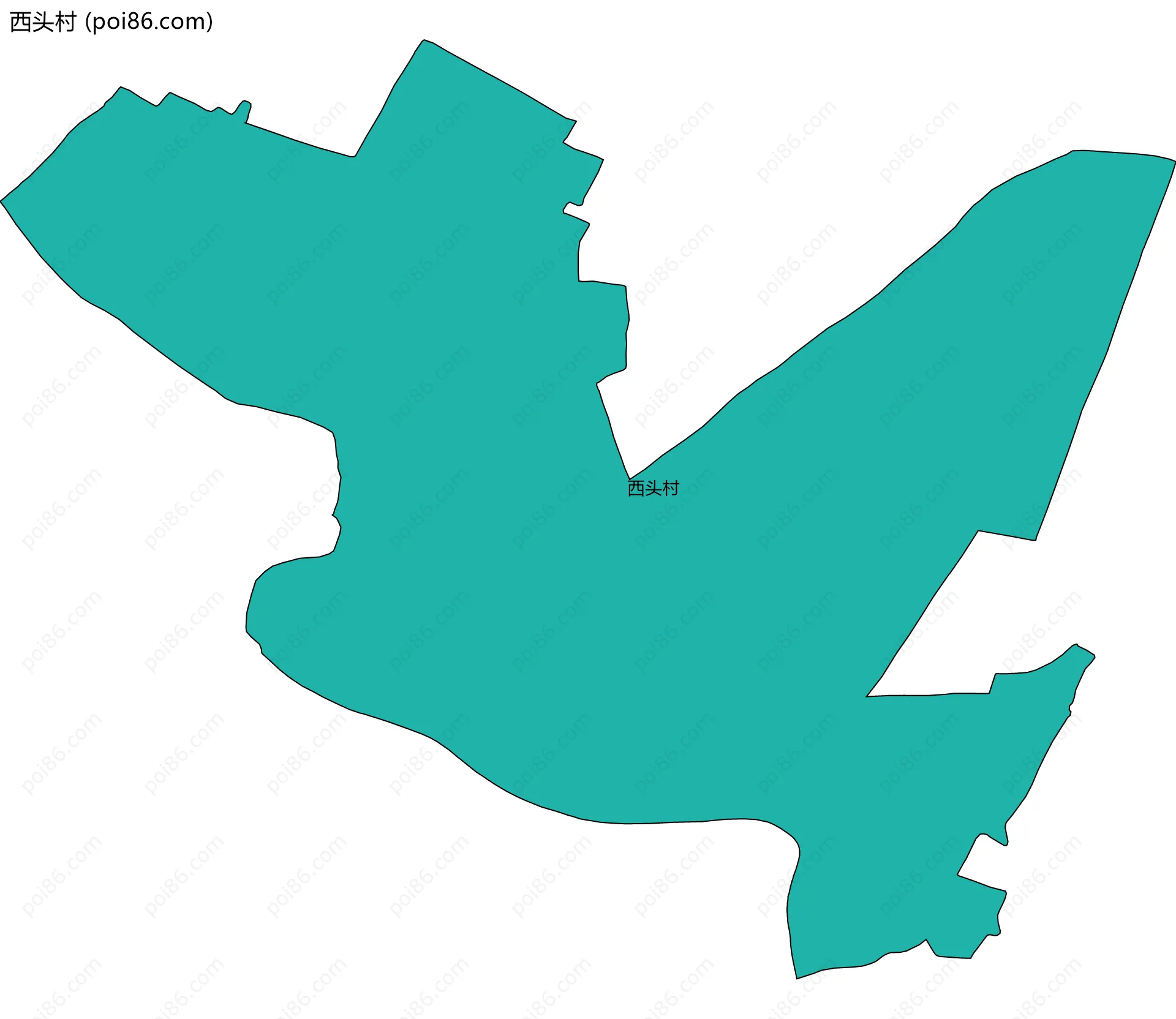 西头村边界地图