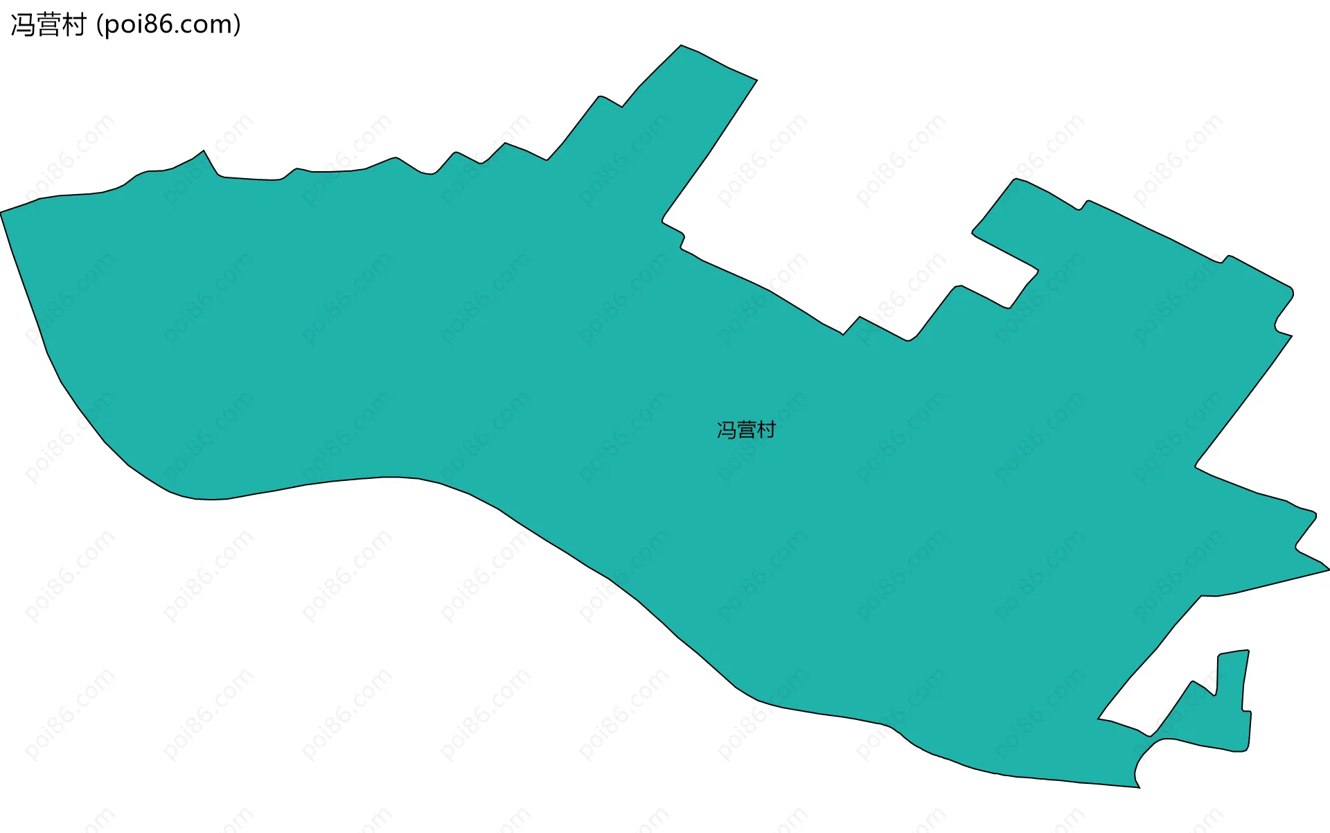 冯营村边界地图