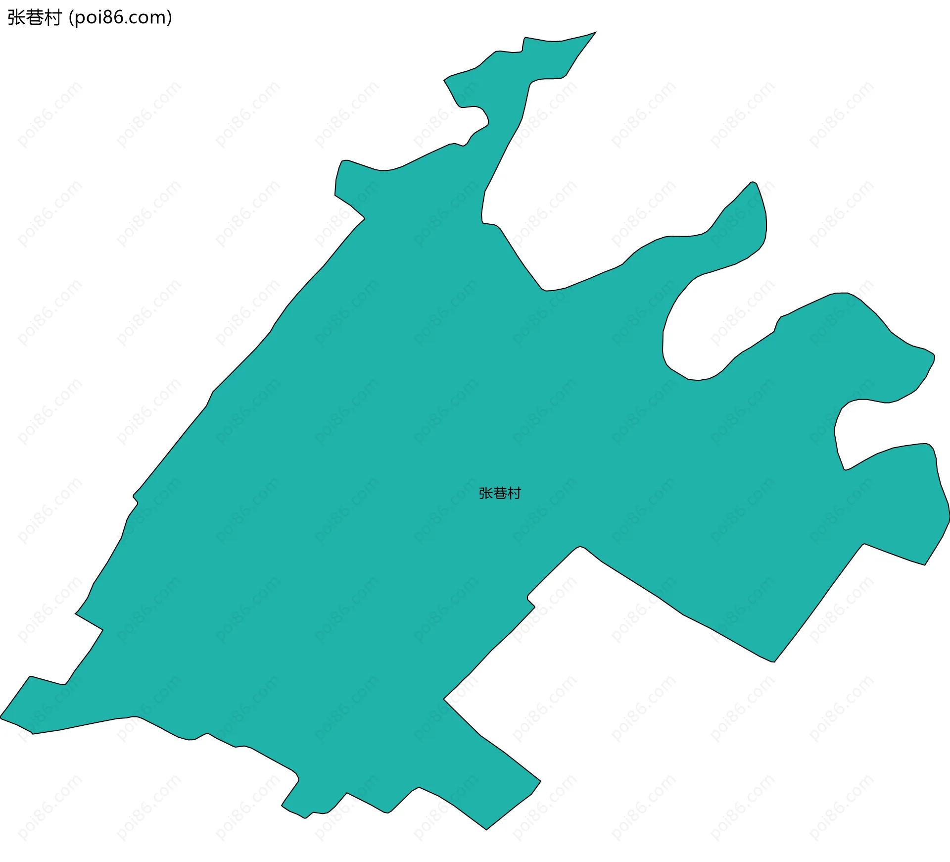 张巷村边界地图