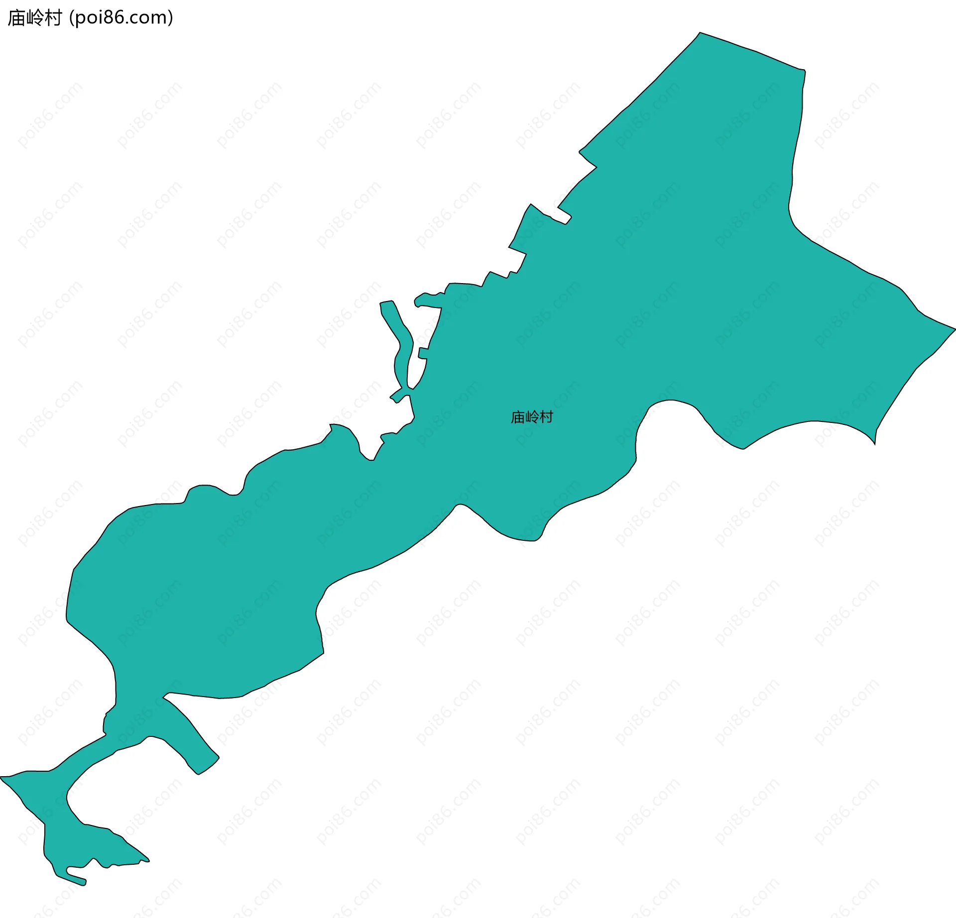 庙岭村边界地图