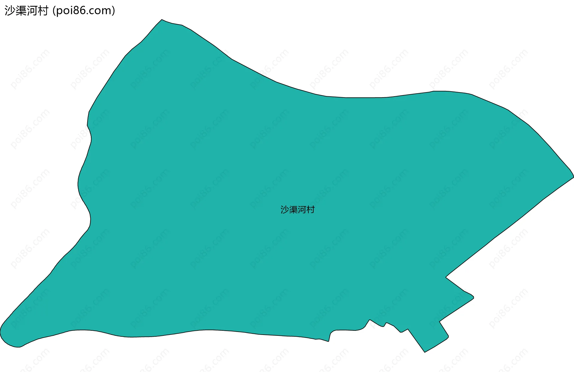 沙渠河村边界地图