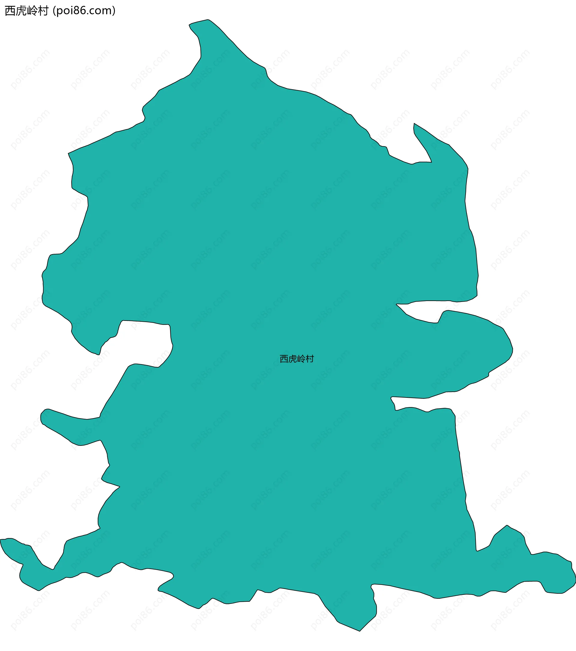 西虎岭村边界地图