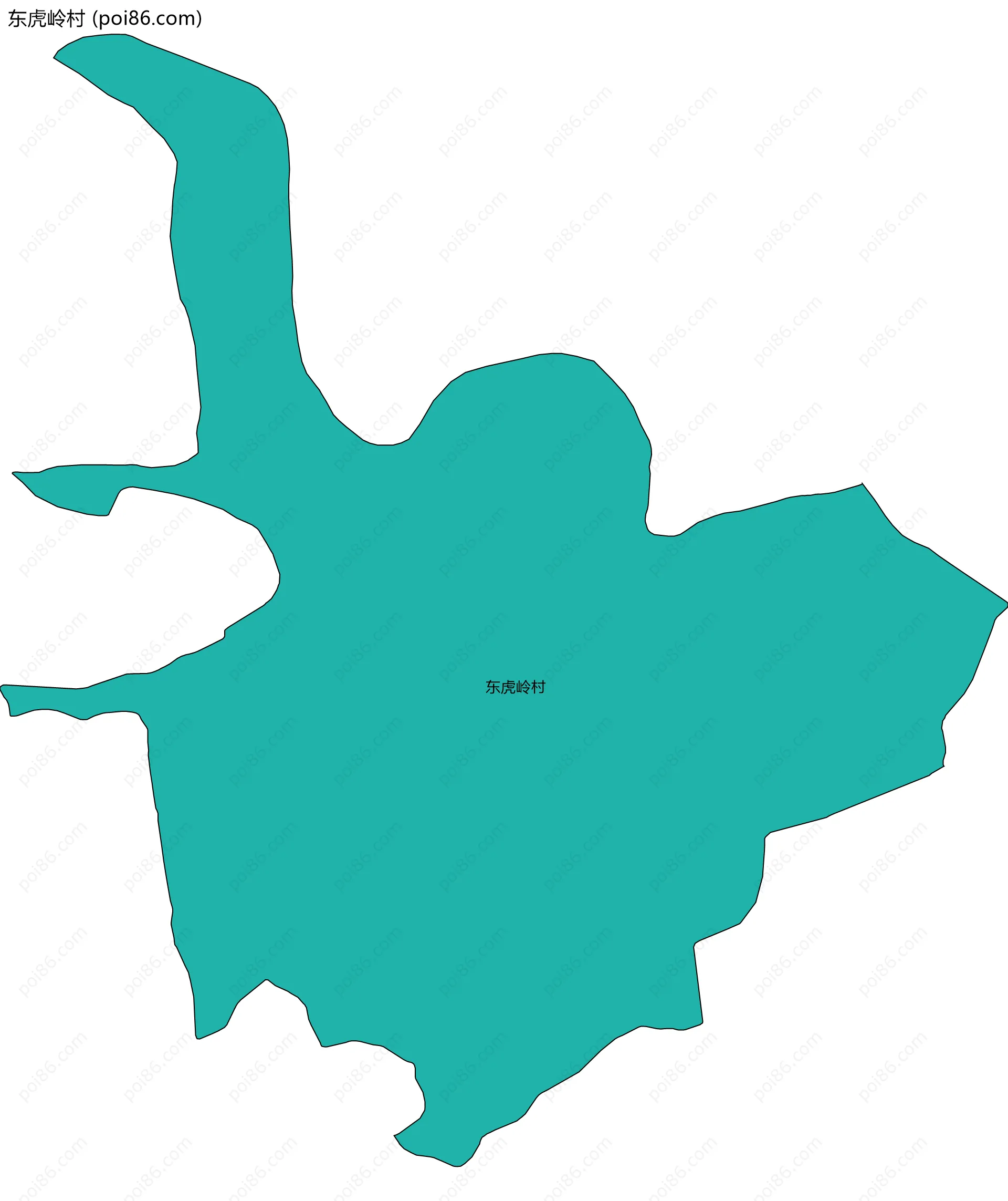 东虎岭村边界地图