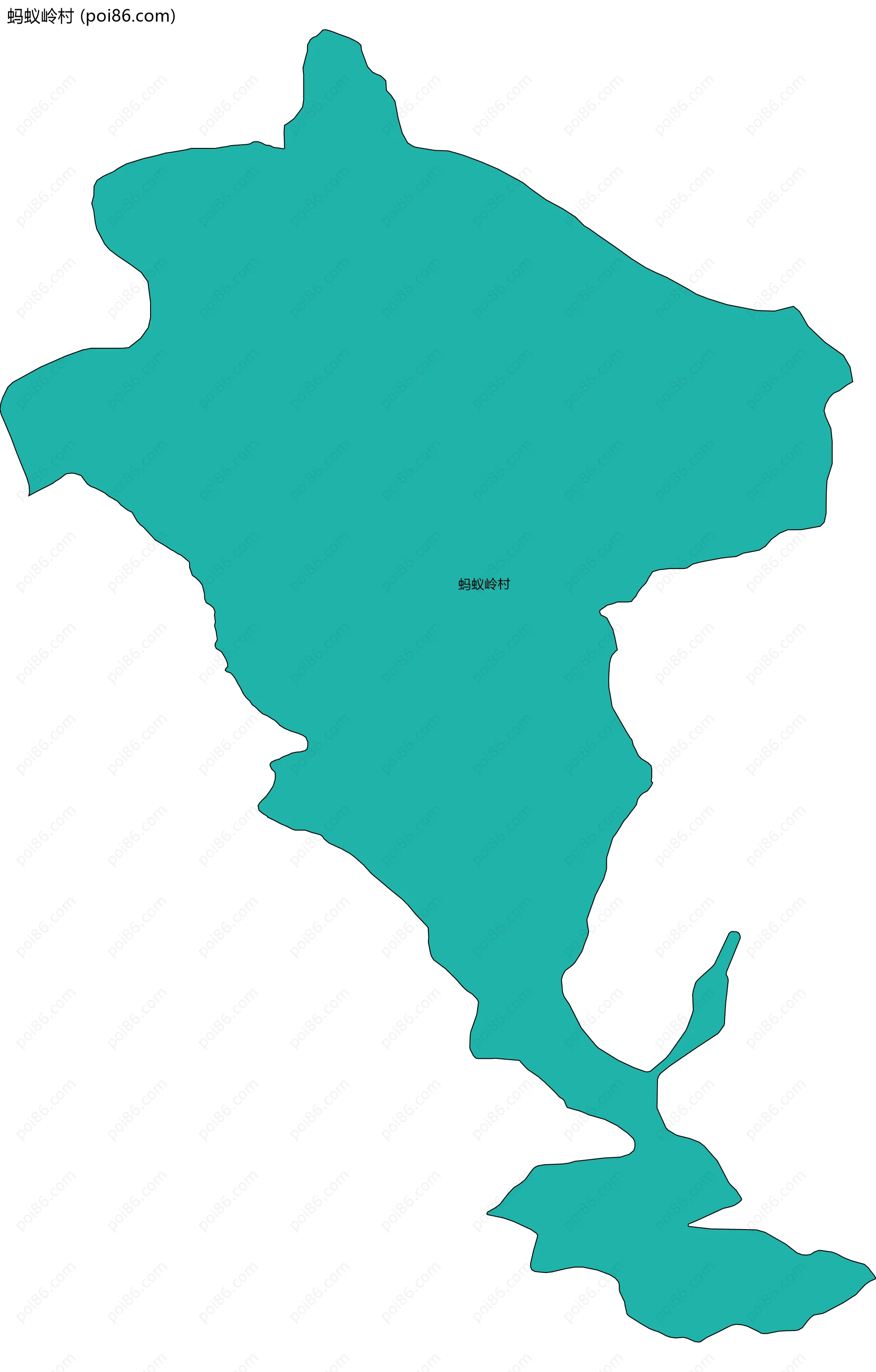 蚂蚁岭村边界地图