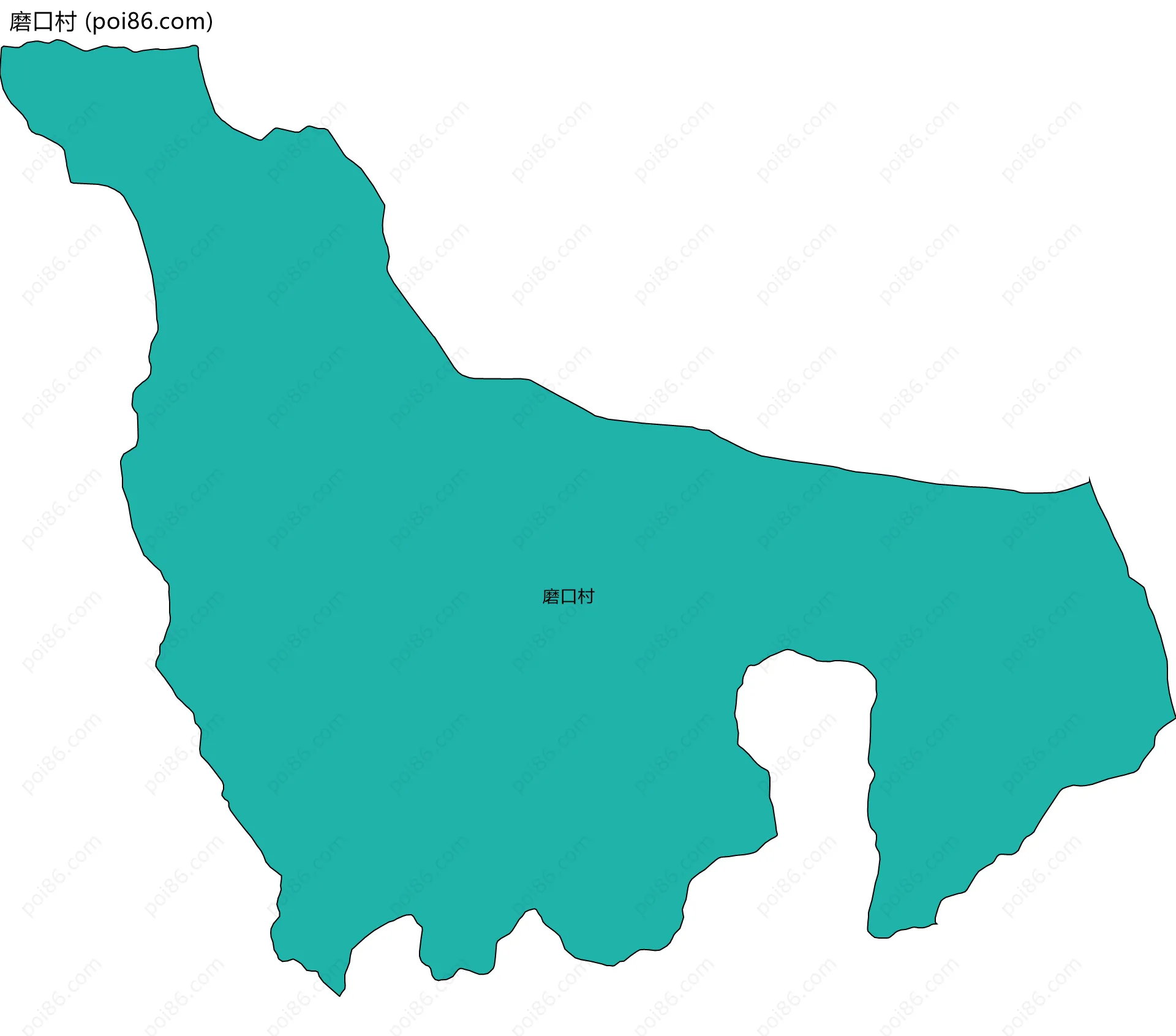 磨口村边界地图