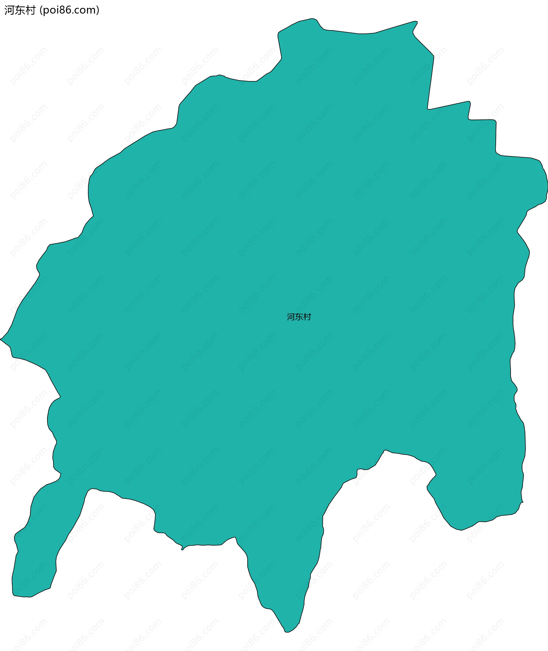 河东村边界地图