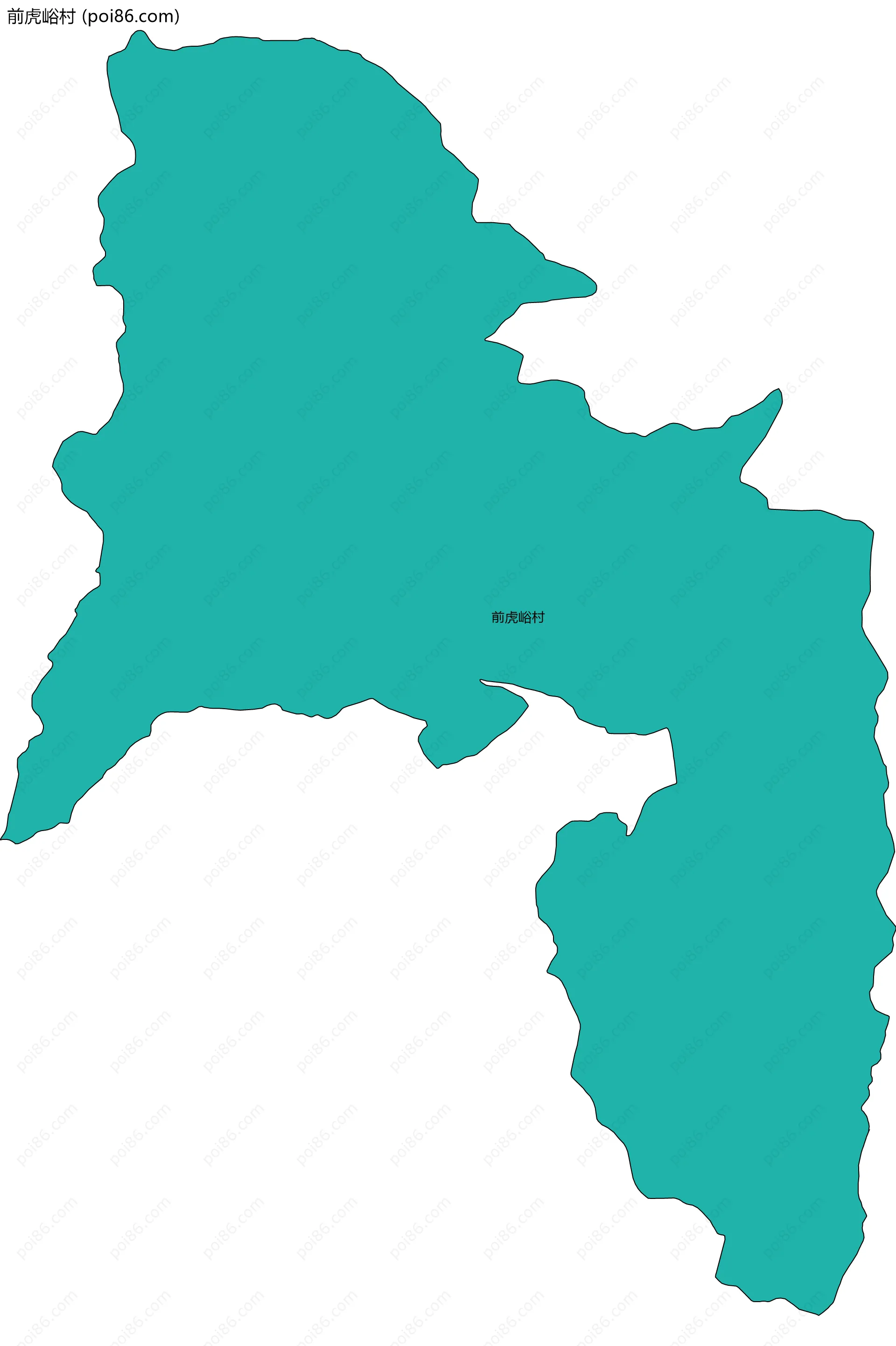 前虎峪村边界地图