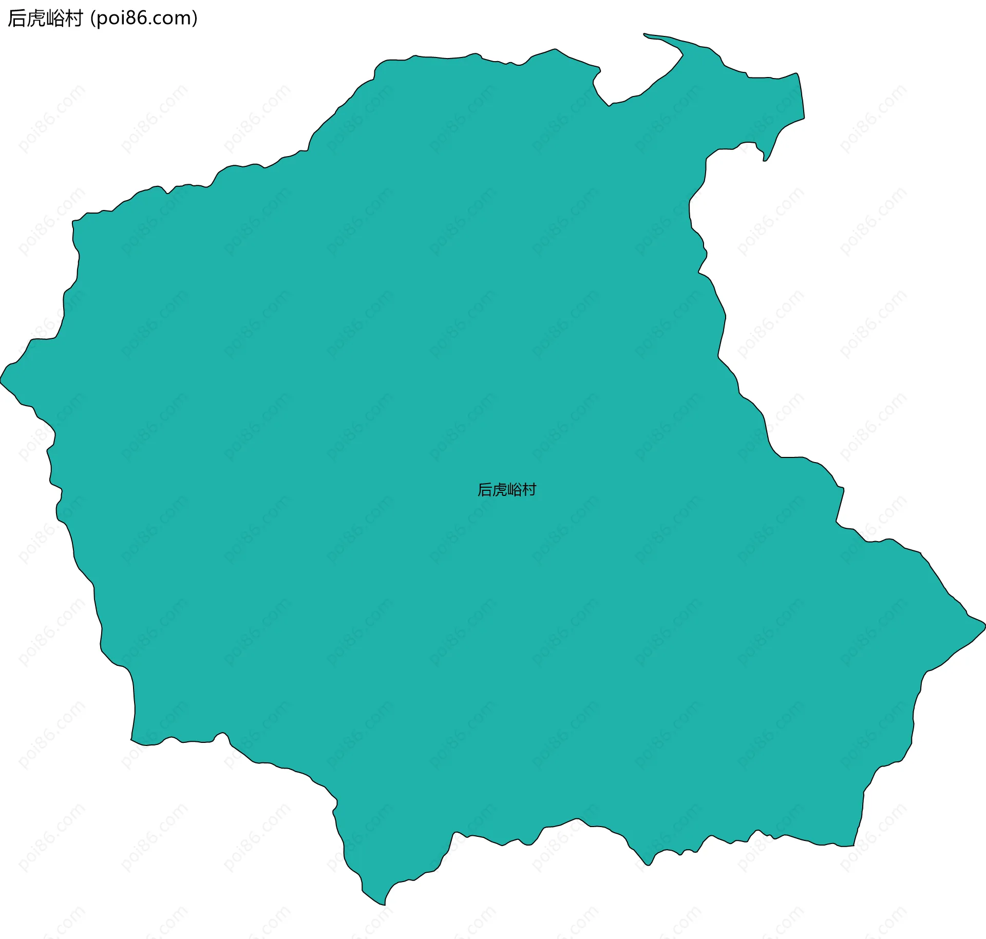 后虎峪村边界地图