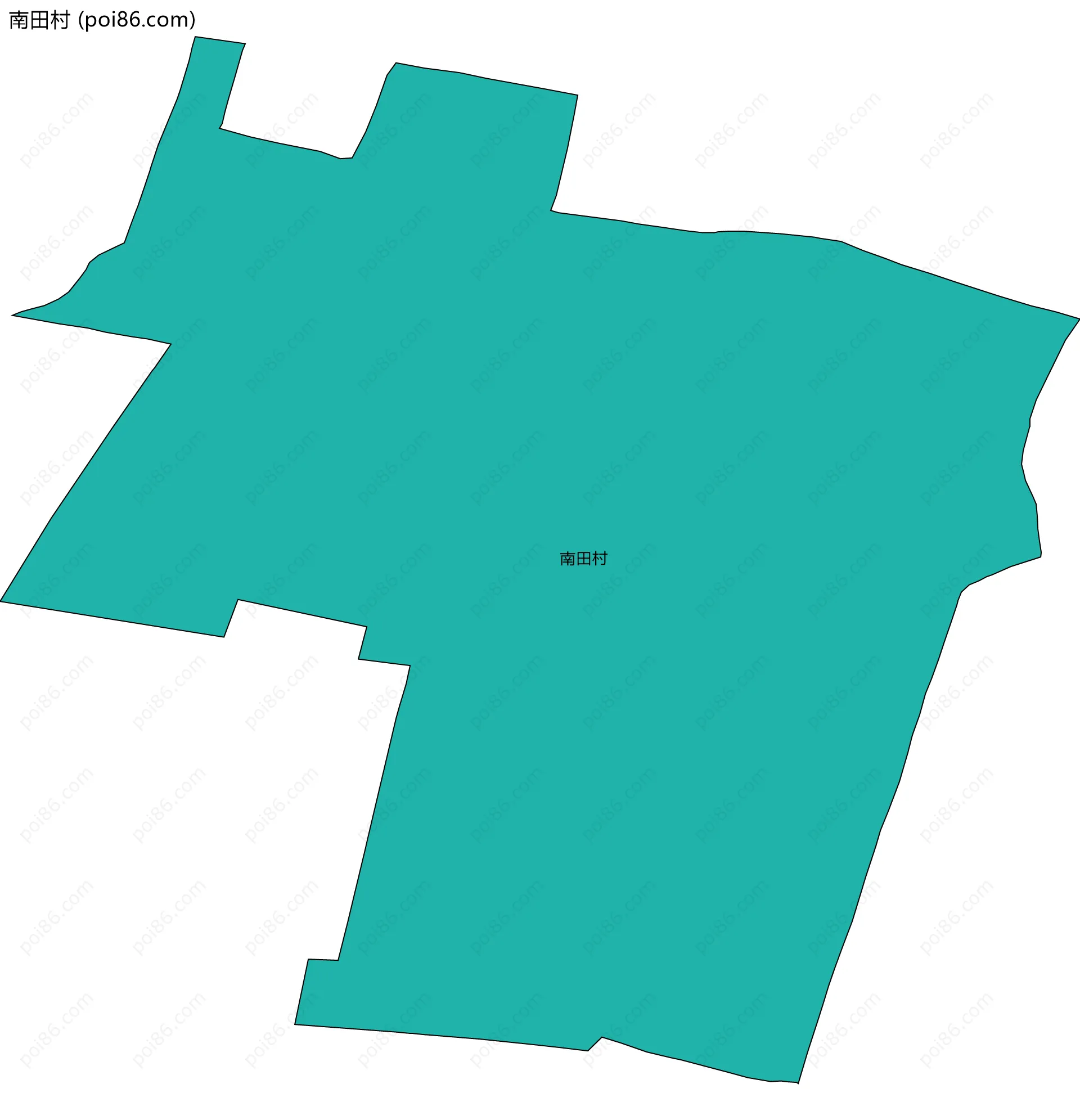 南田村边界地图