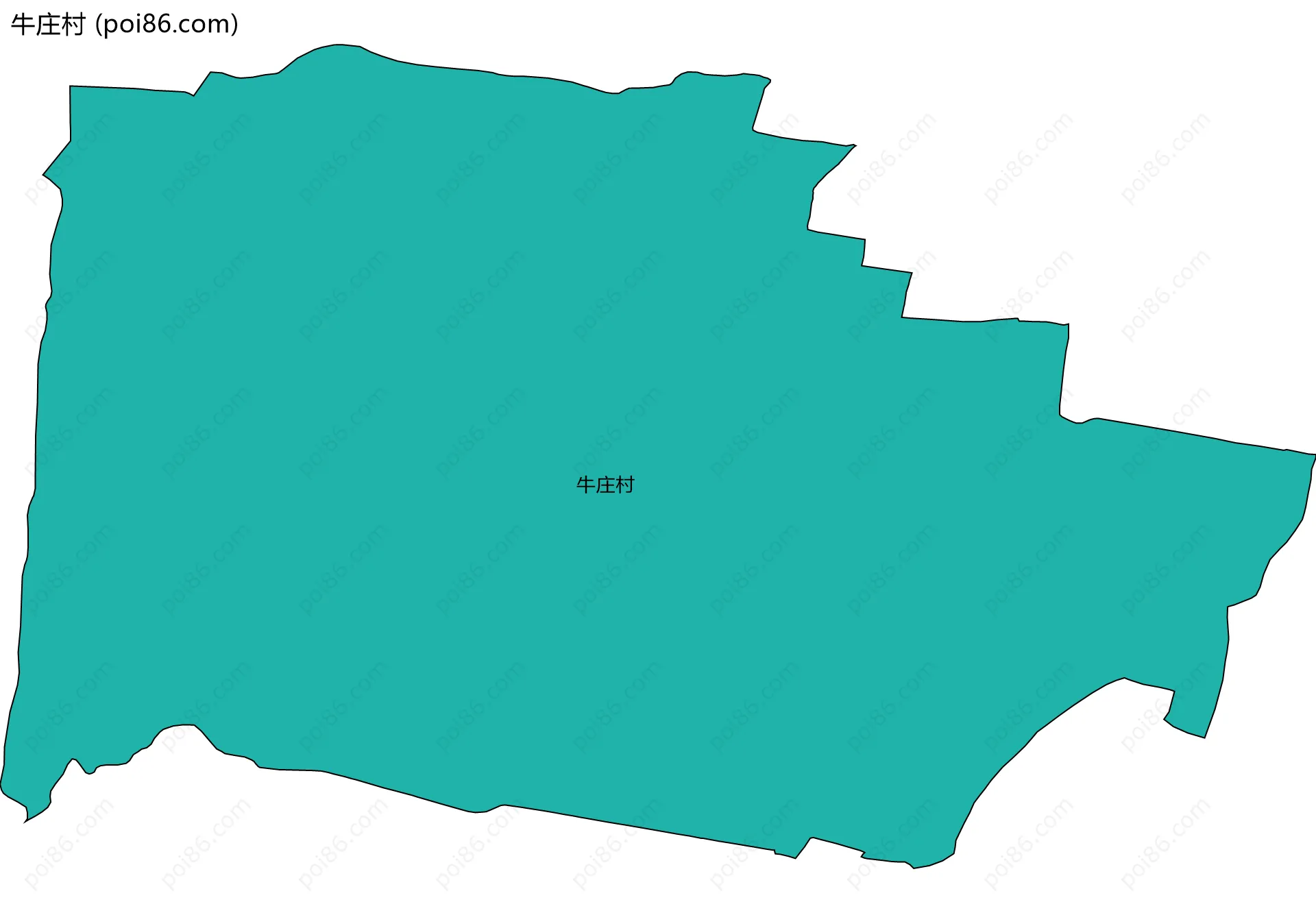 牛庄村边界地图