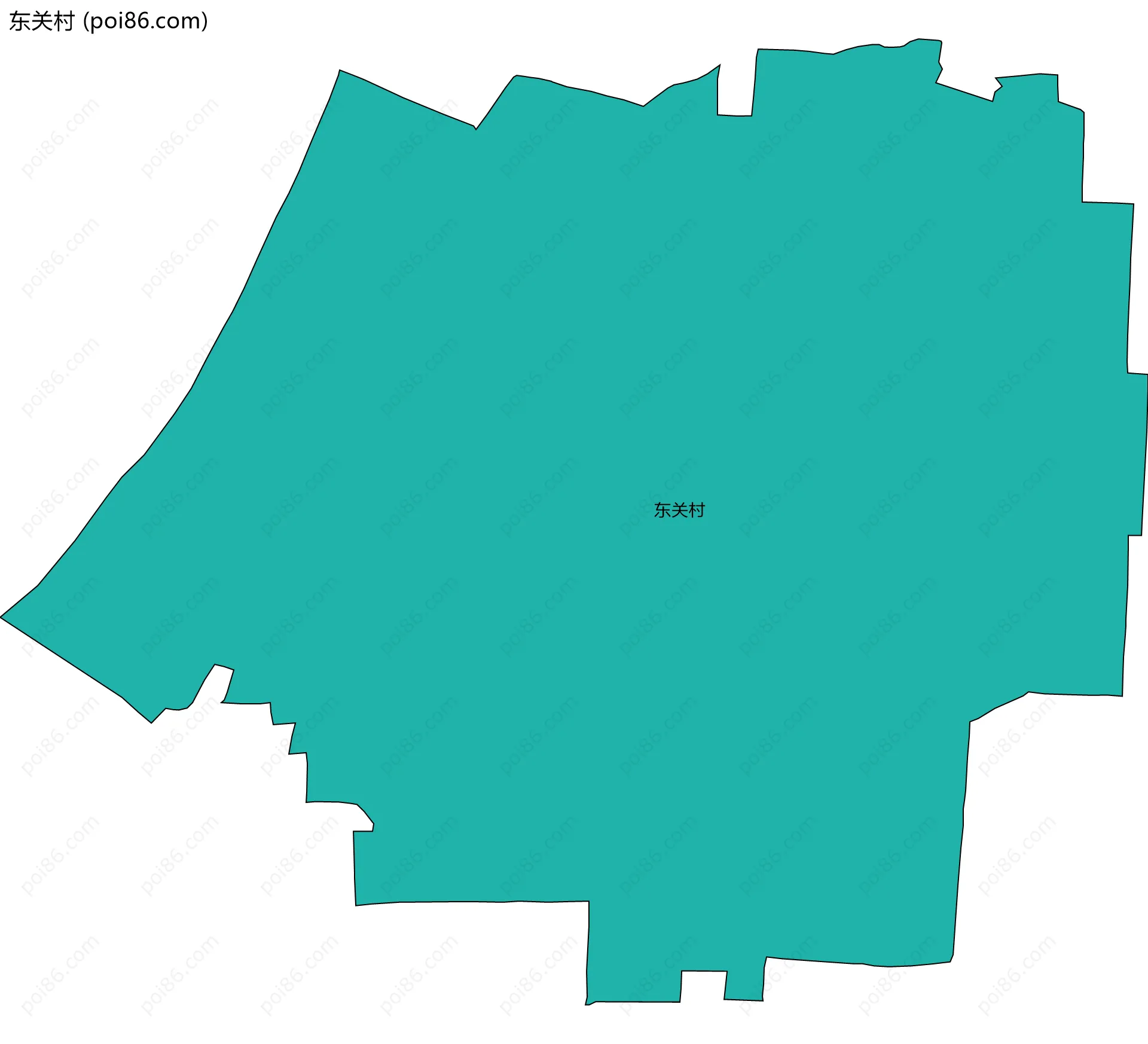 东关村边界地图