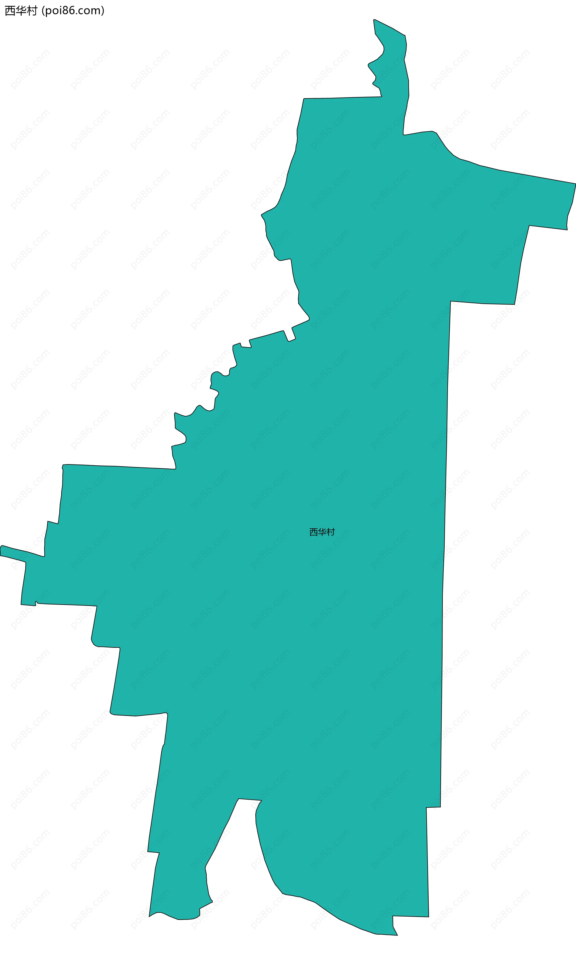 西华村边界地图