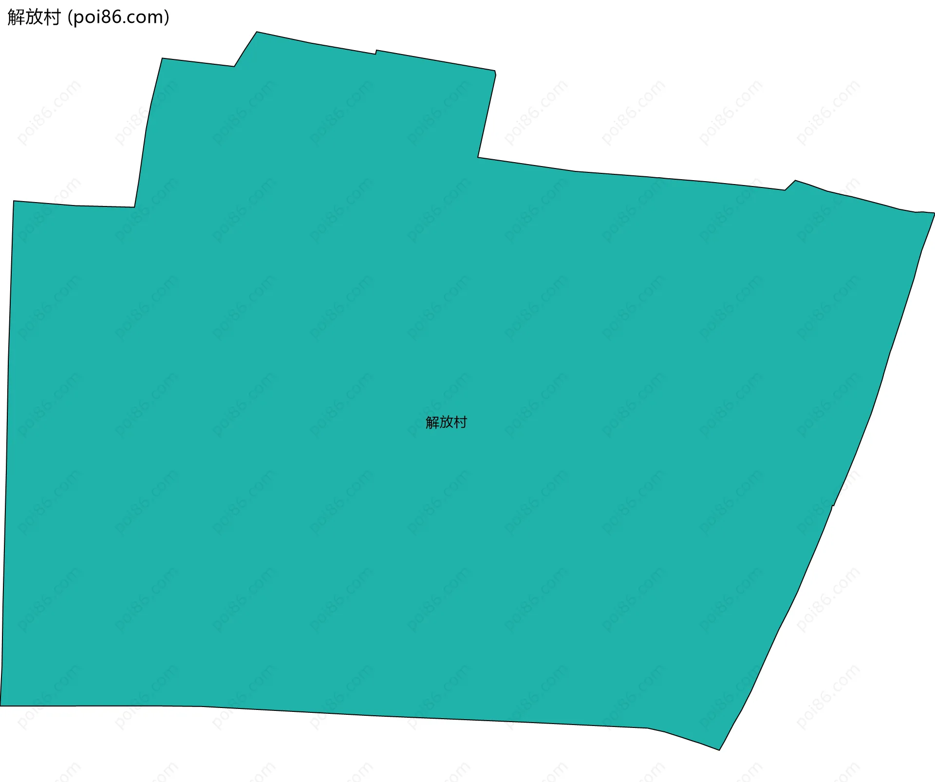 解放村边界地图