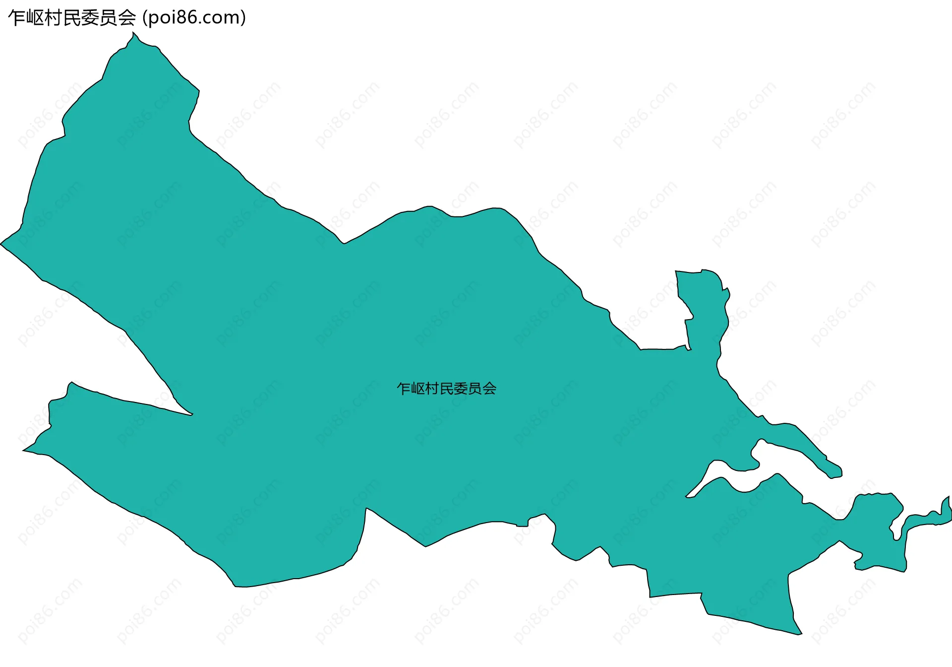 乍岖村民委员会边界地图