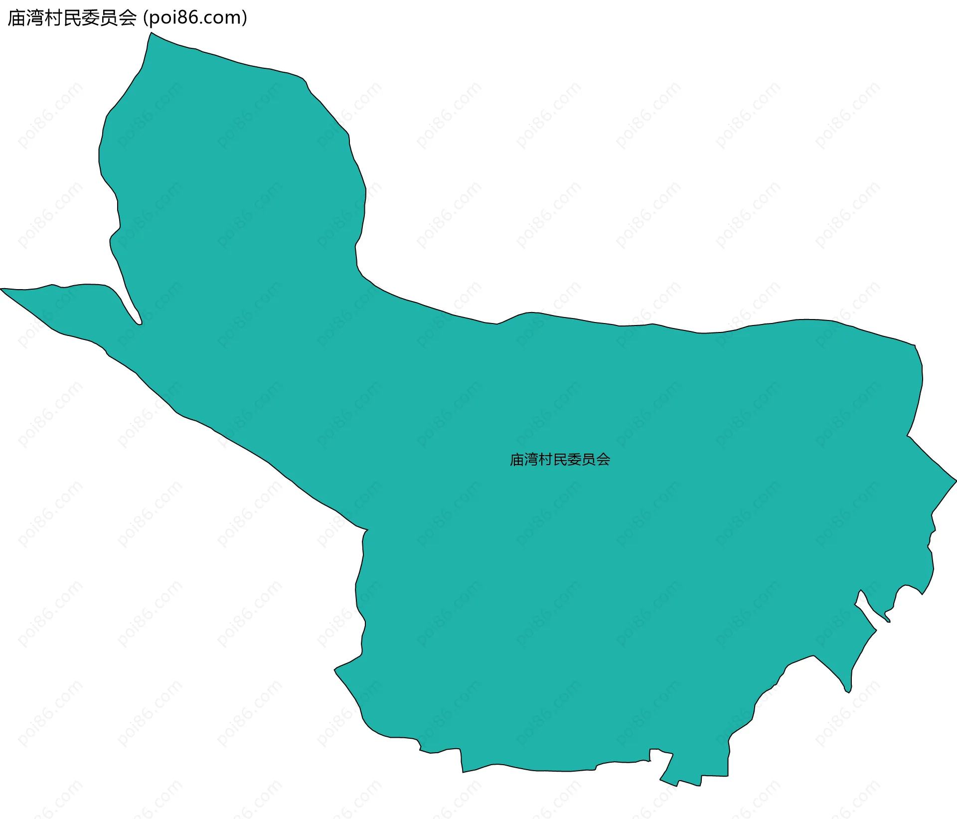 庙湾村民委员会边界地图