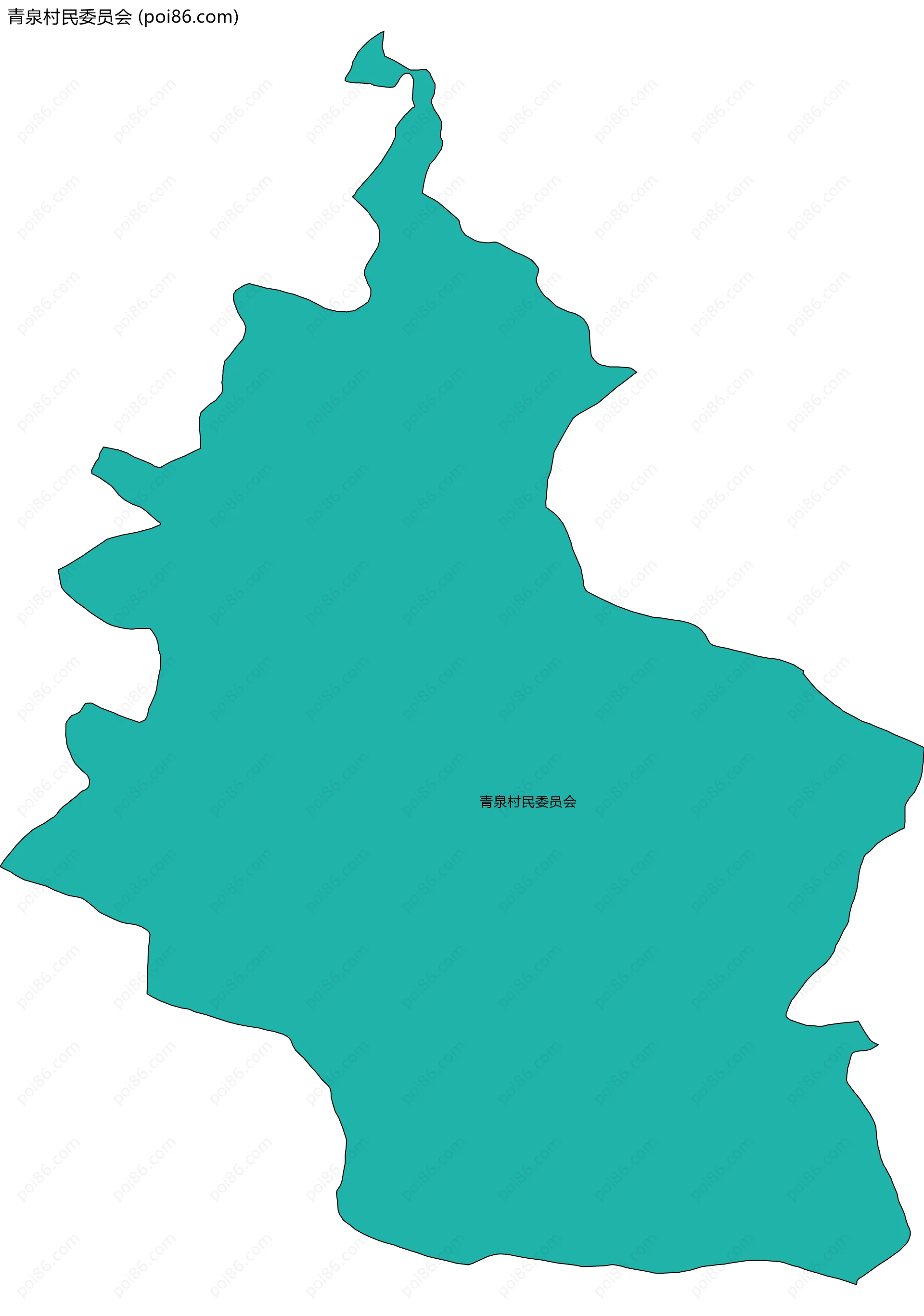 青泉村民委员会边界地图