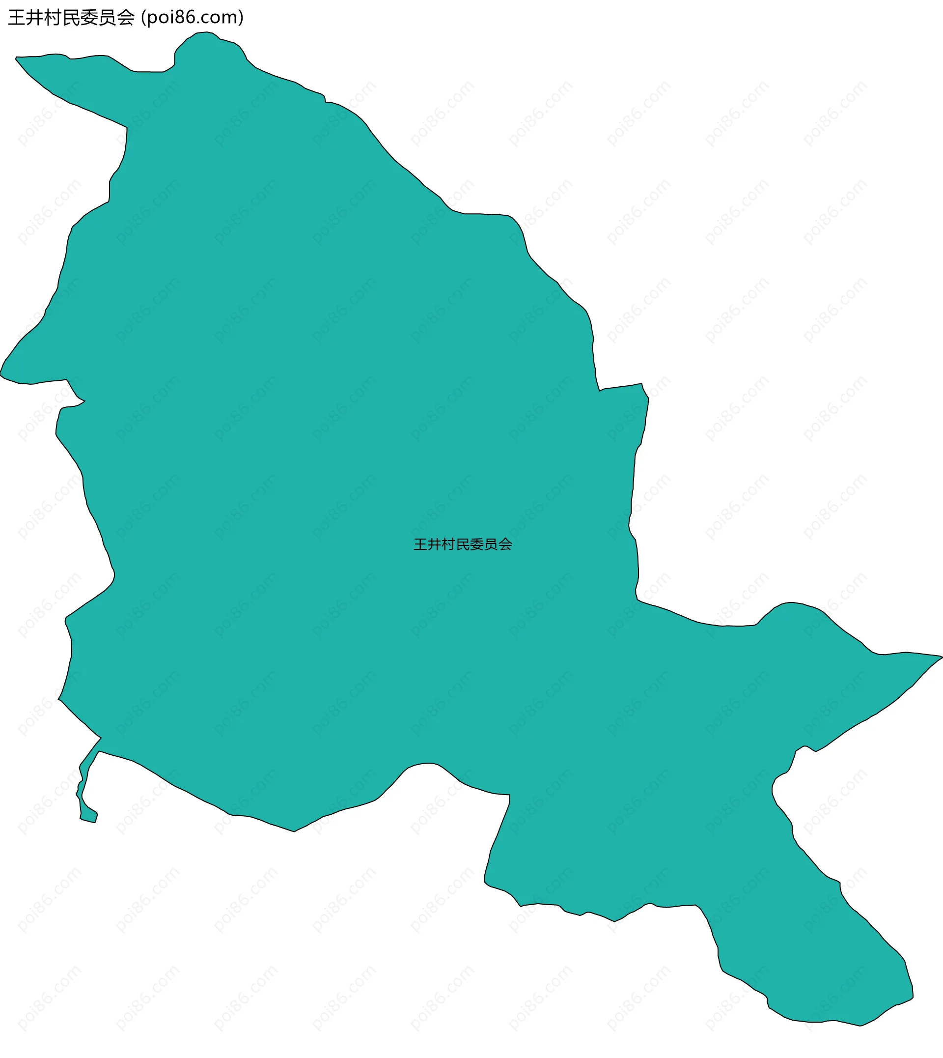 王井村民委员会边界地图