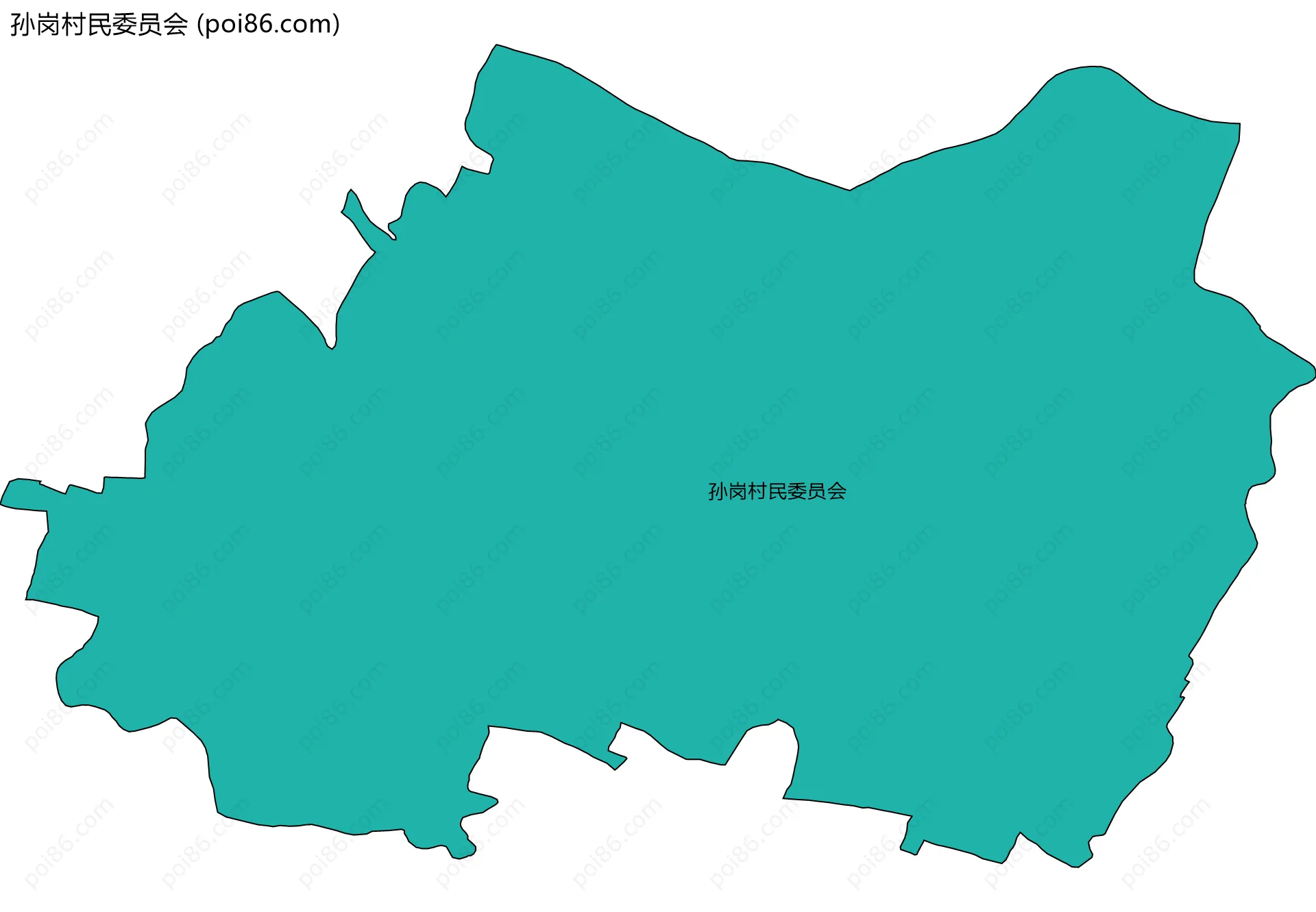 孙岗村民委员会边界地图