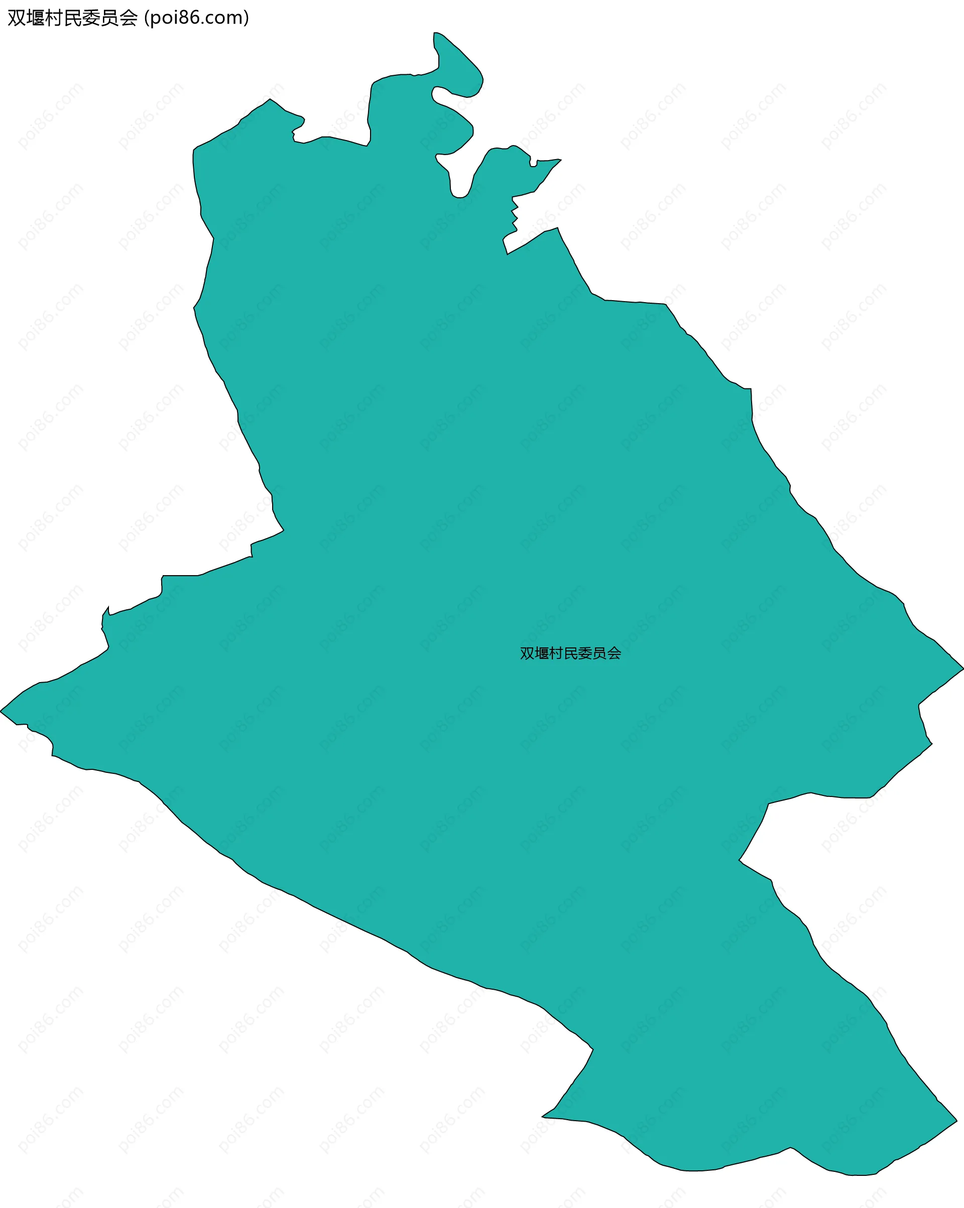 双堰村民委员会边界地图