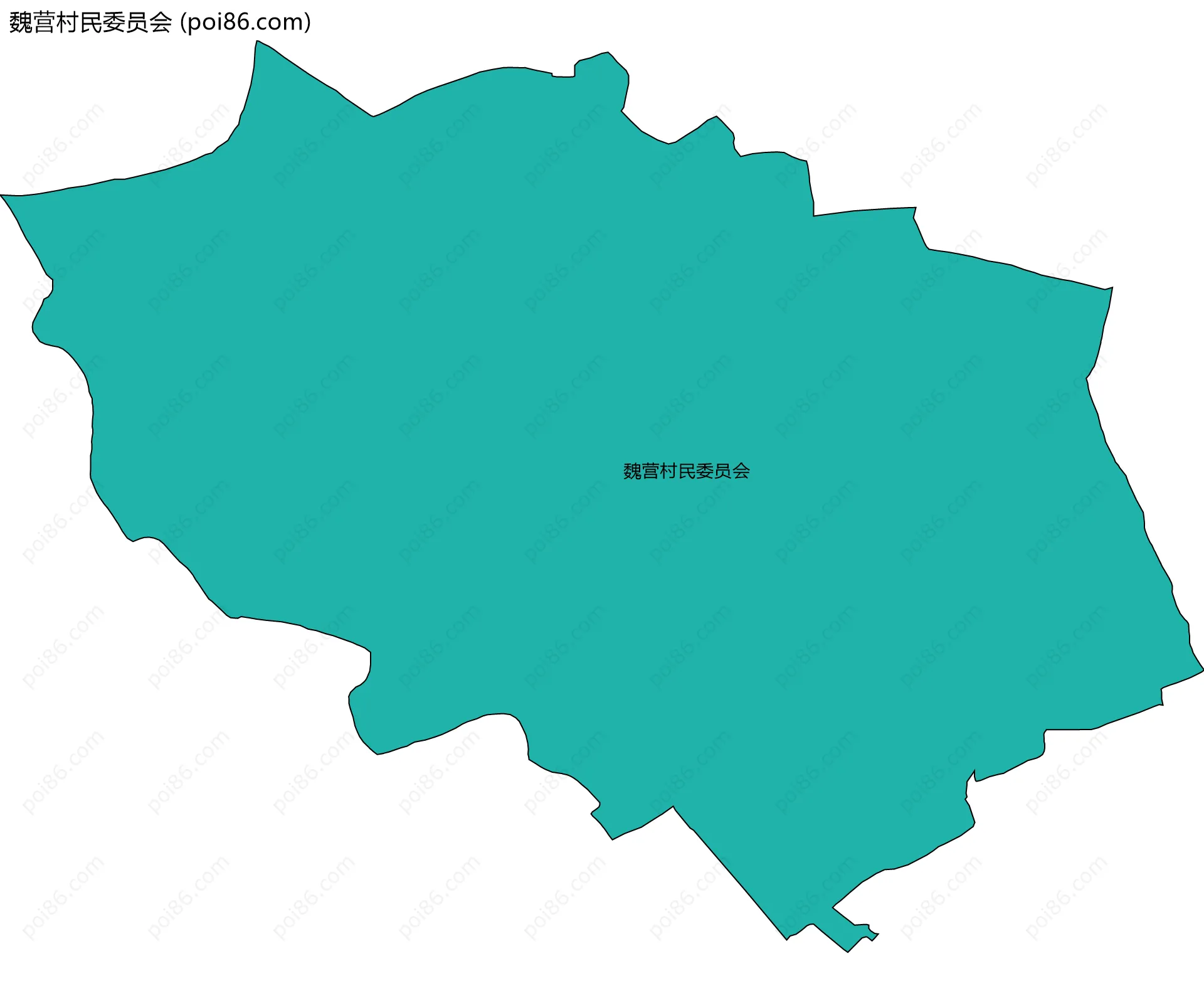 魏营村民委员会边界地图