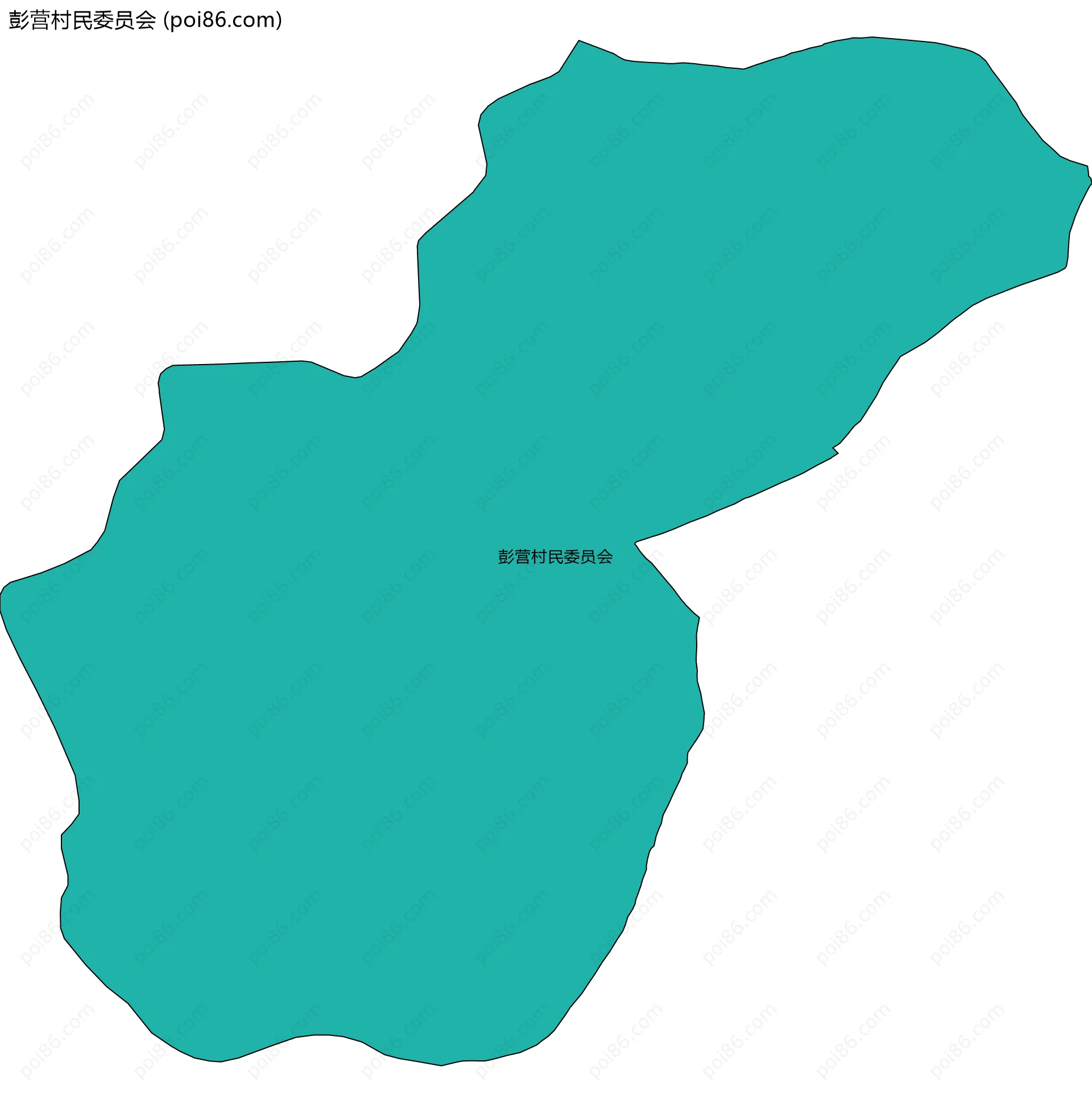 彭营村民委员会边界地图