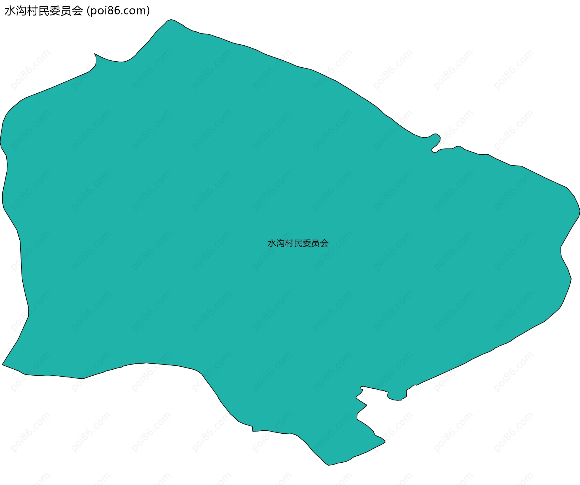 水沟村民委员会边界地图