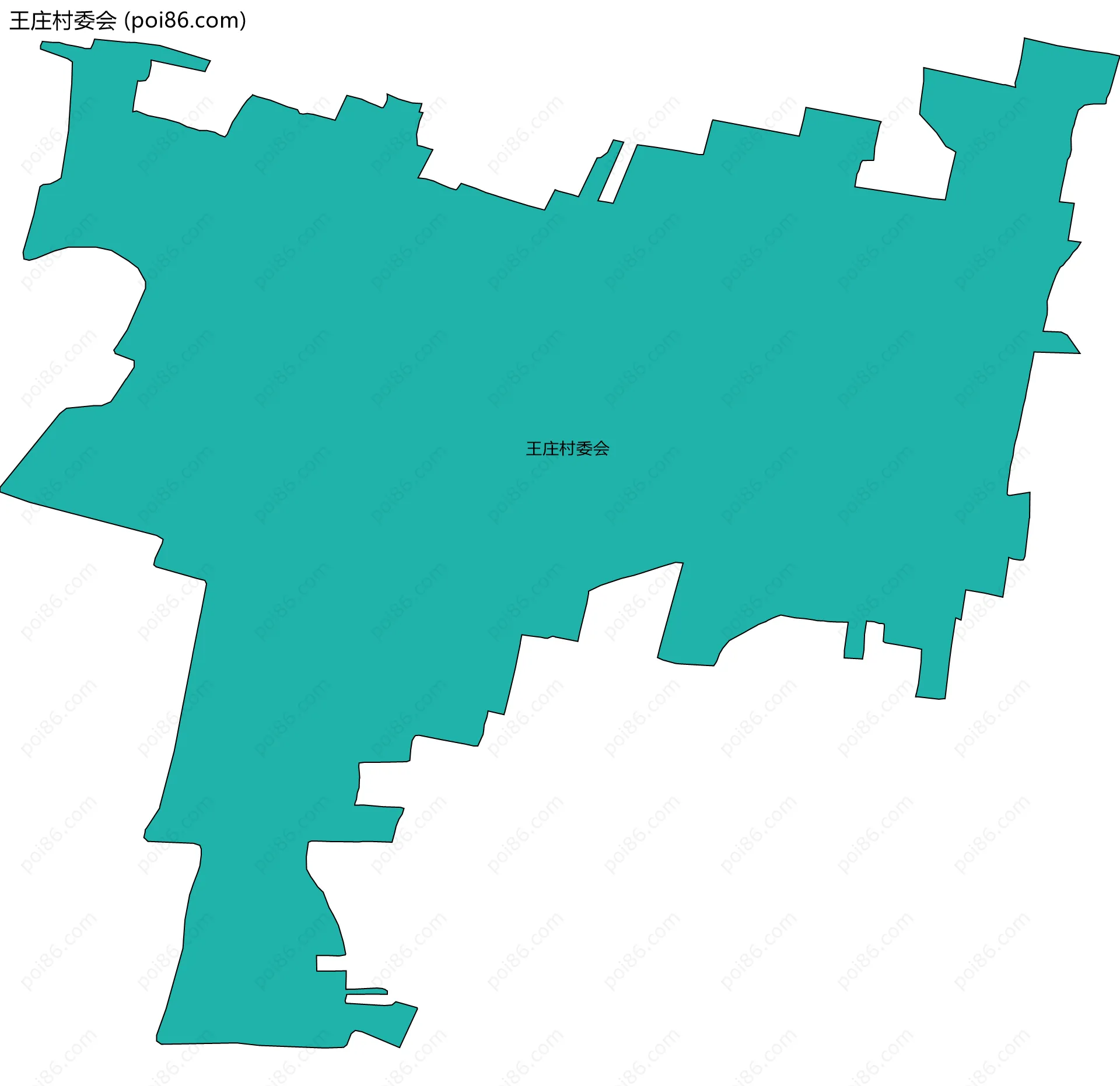 王庄村委会边界地图