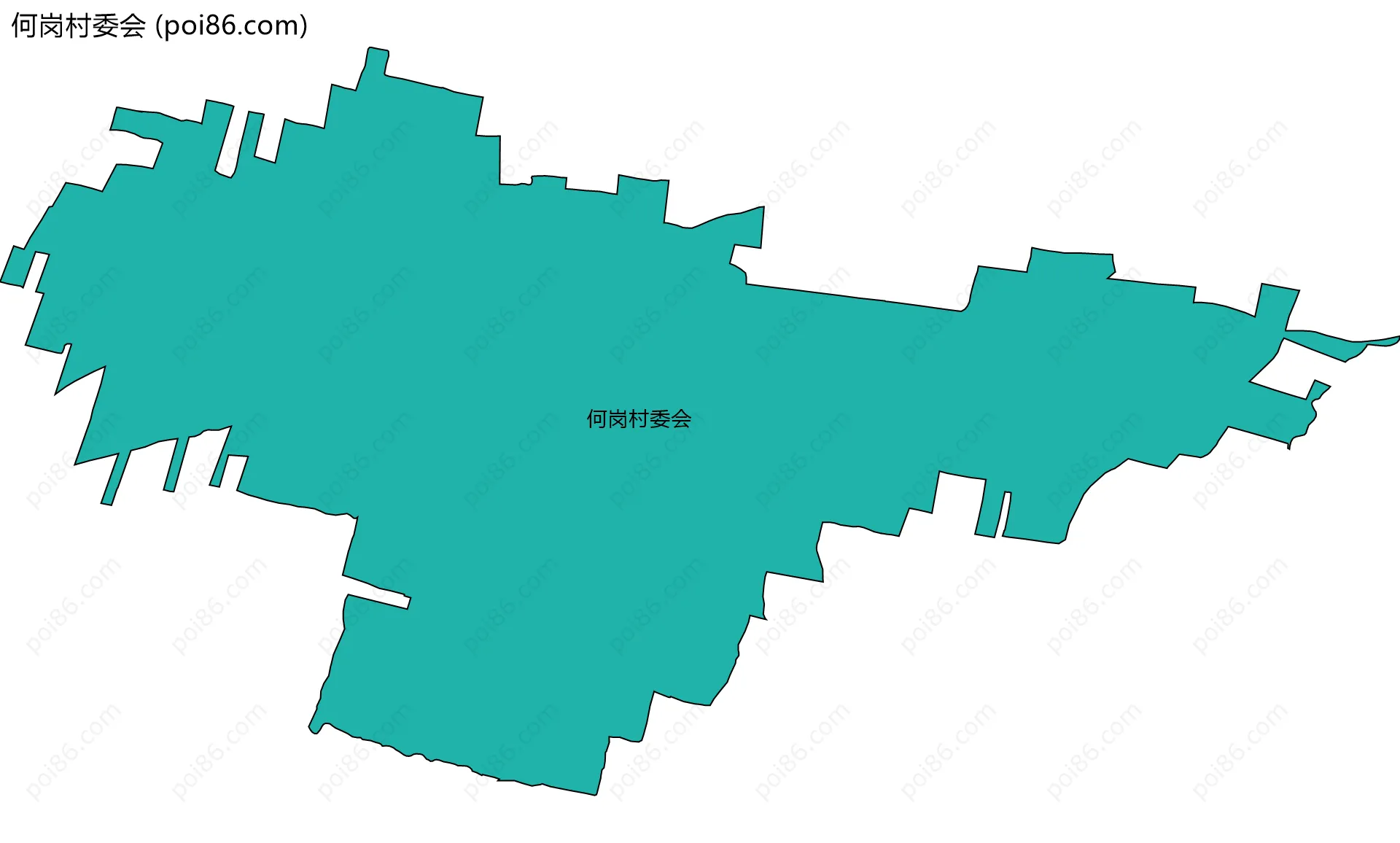 何岗村委会边界地图