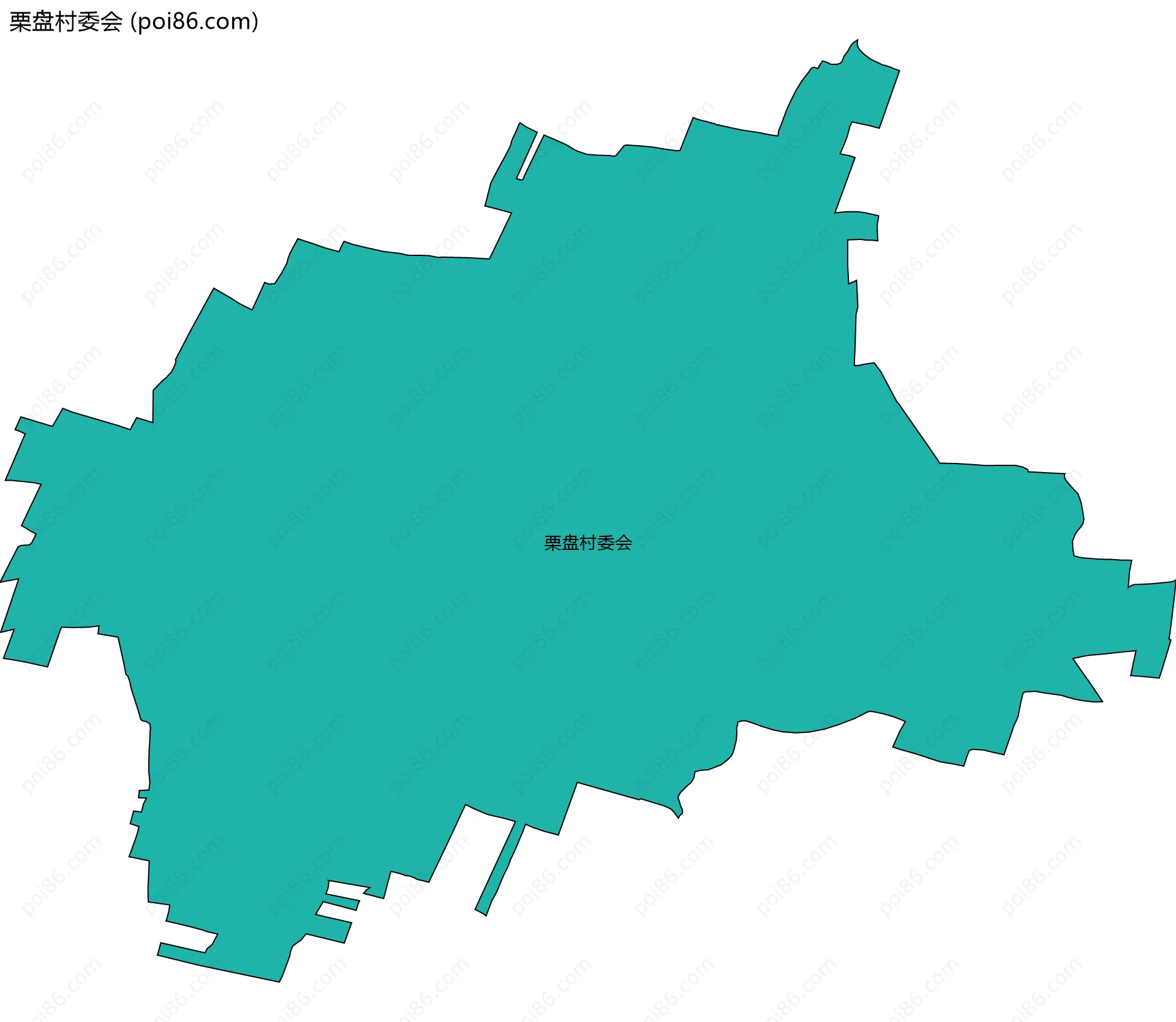 栗盘村委会边界地图