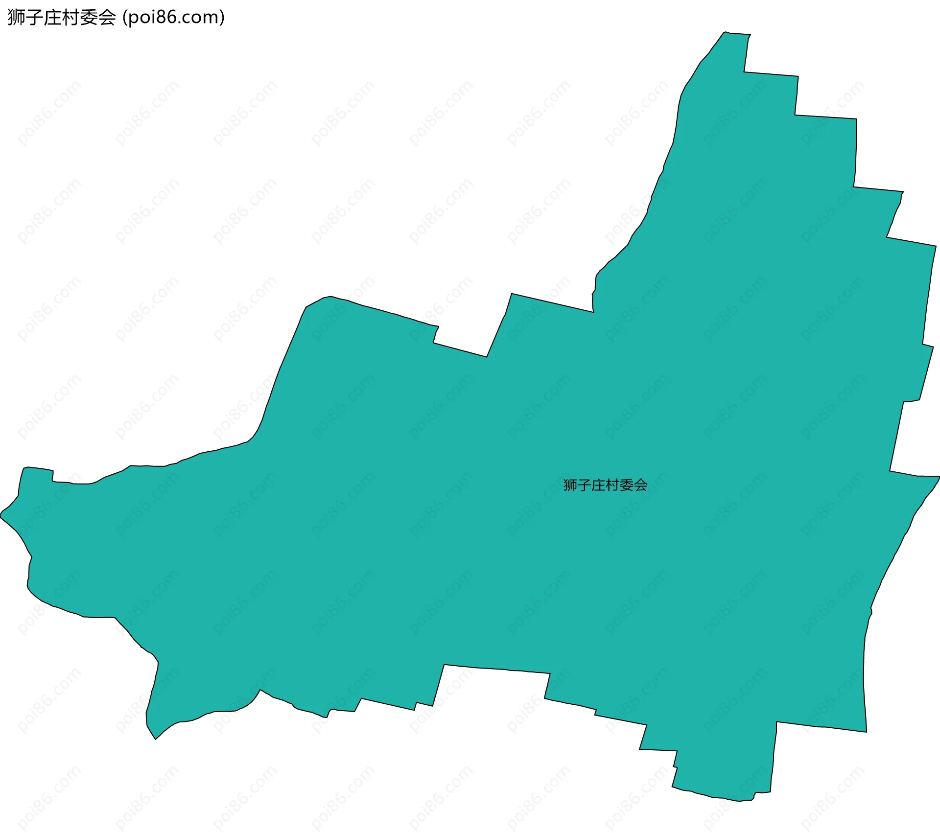 狮子庄村委会边界地图