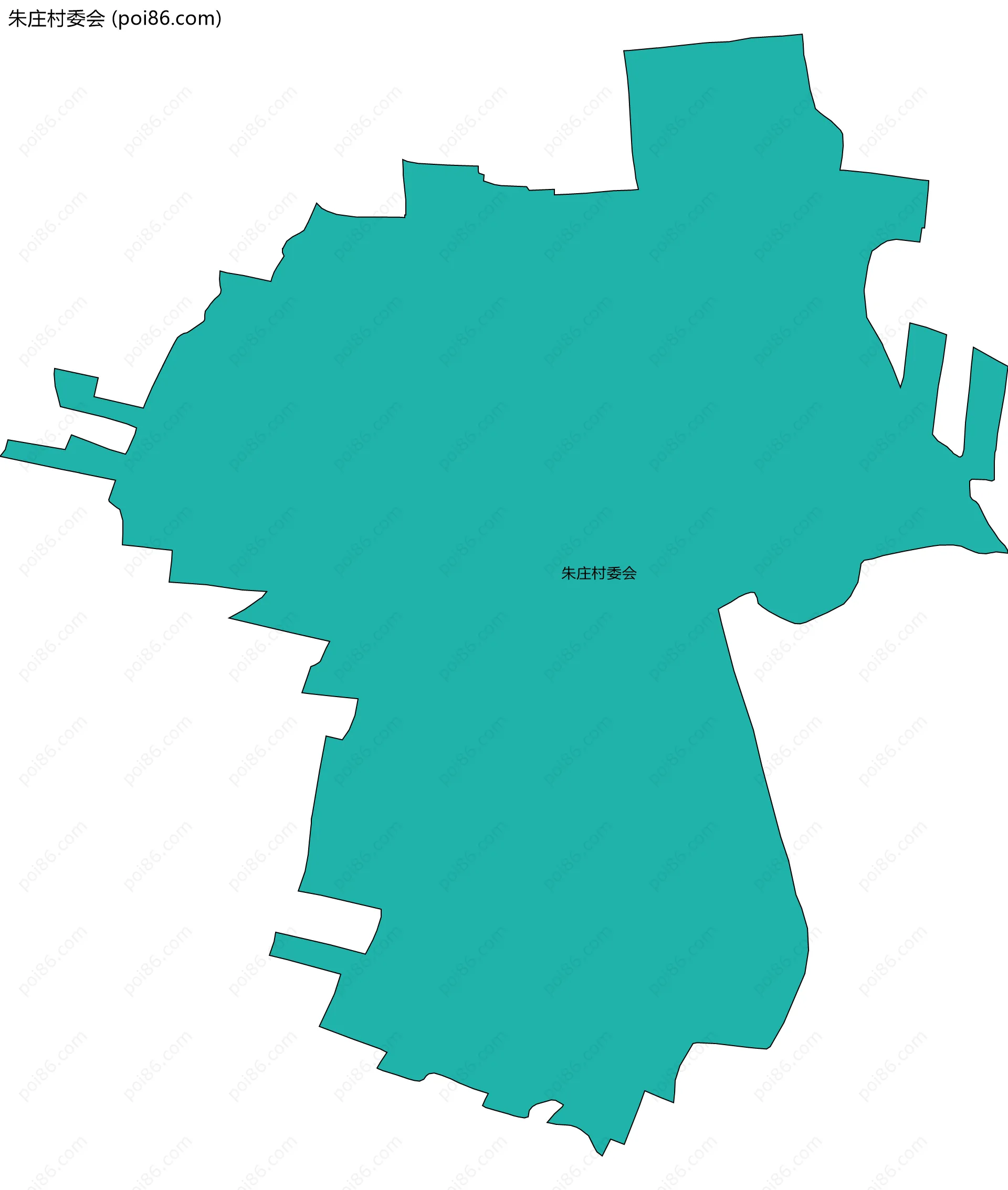 朱庄村委会边界地图