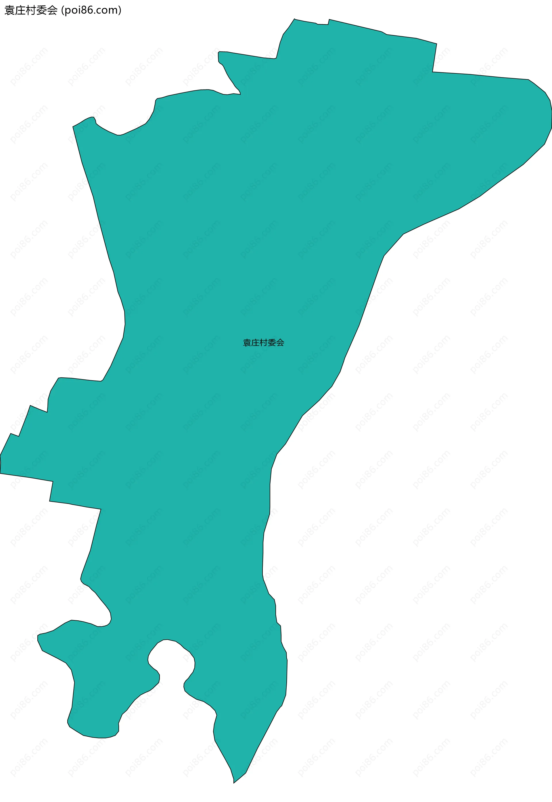 袁庄村委会边界地图