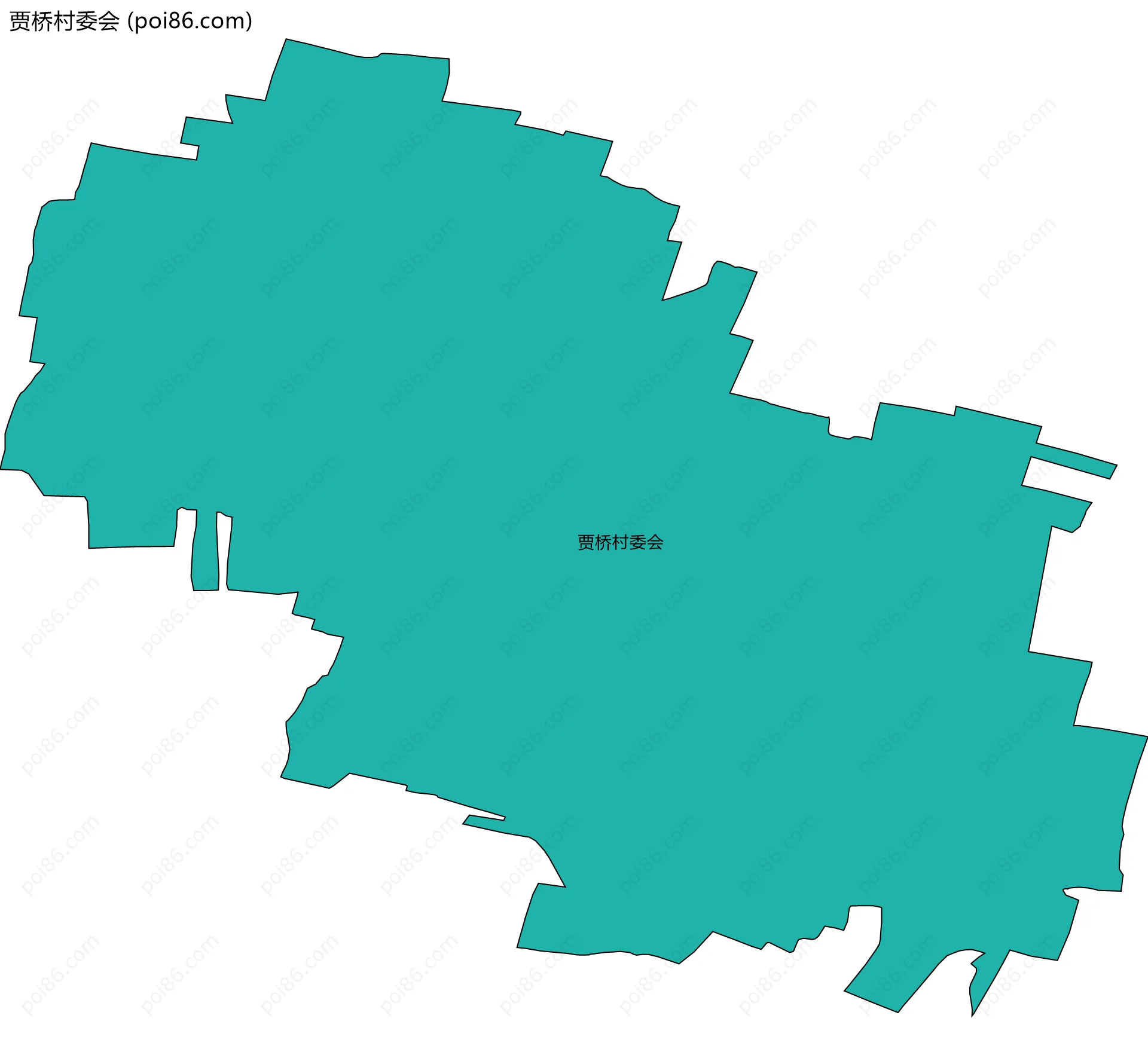 贾桥村委会边界地图