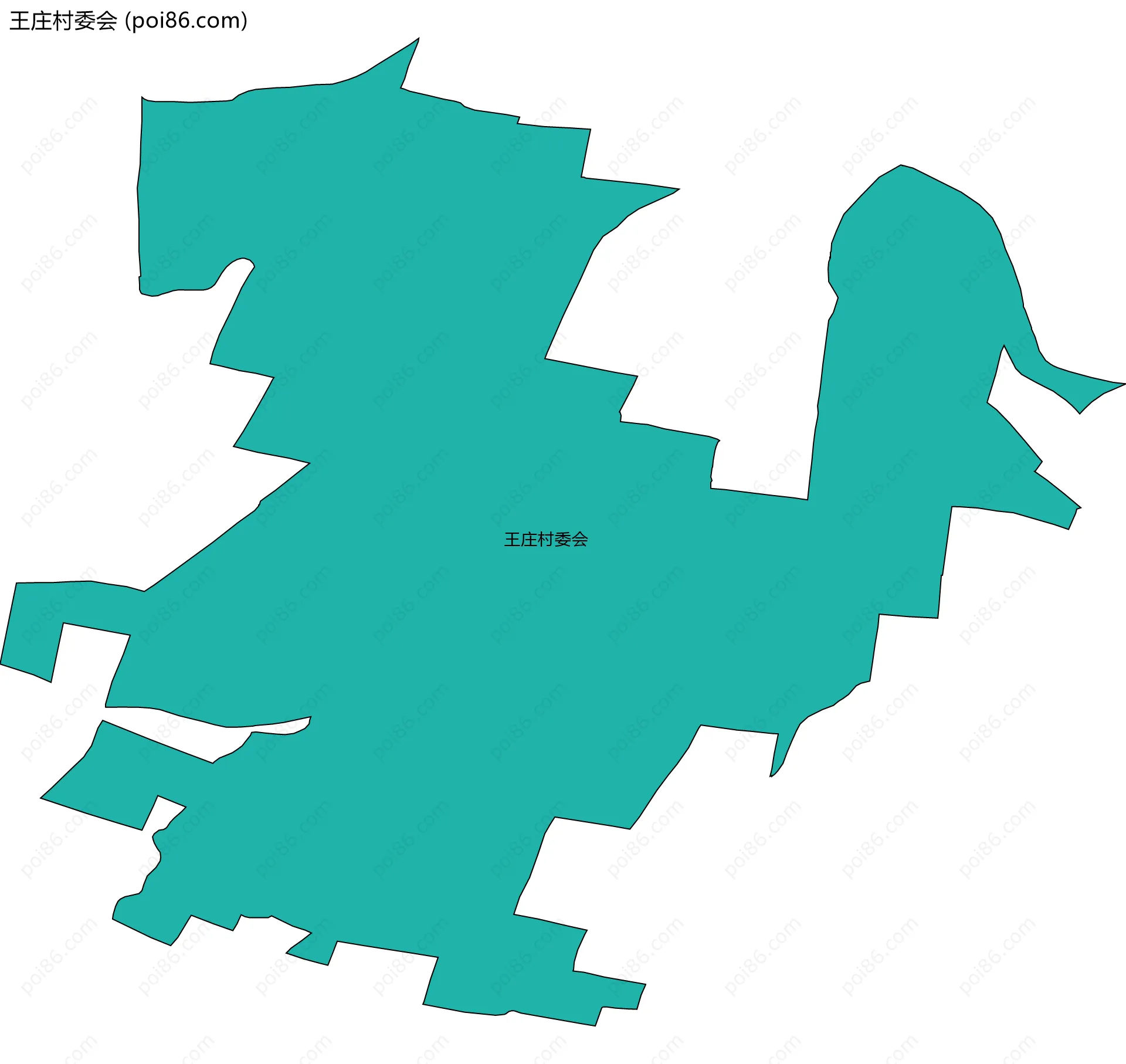 王庄村委会边界地图
