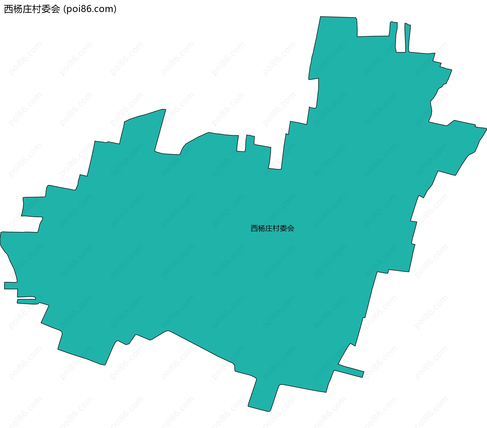 西杨庄村委会边界地图