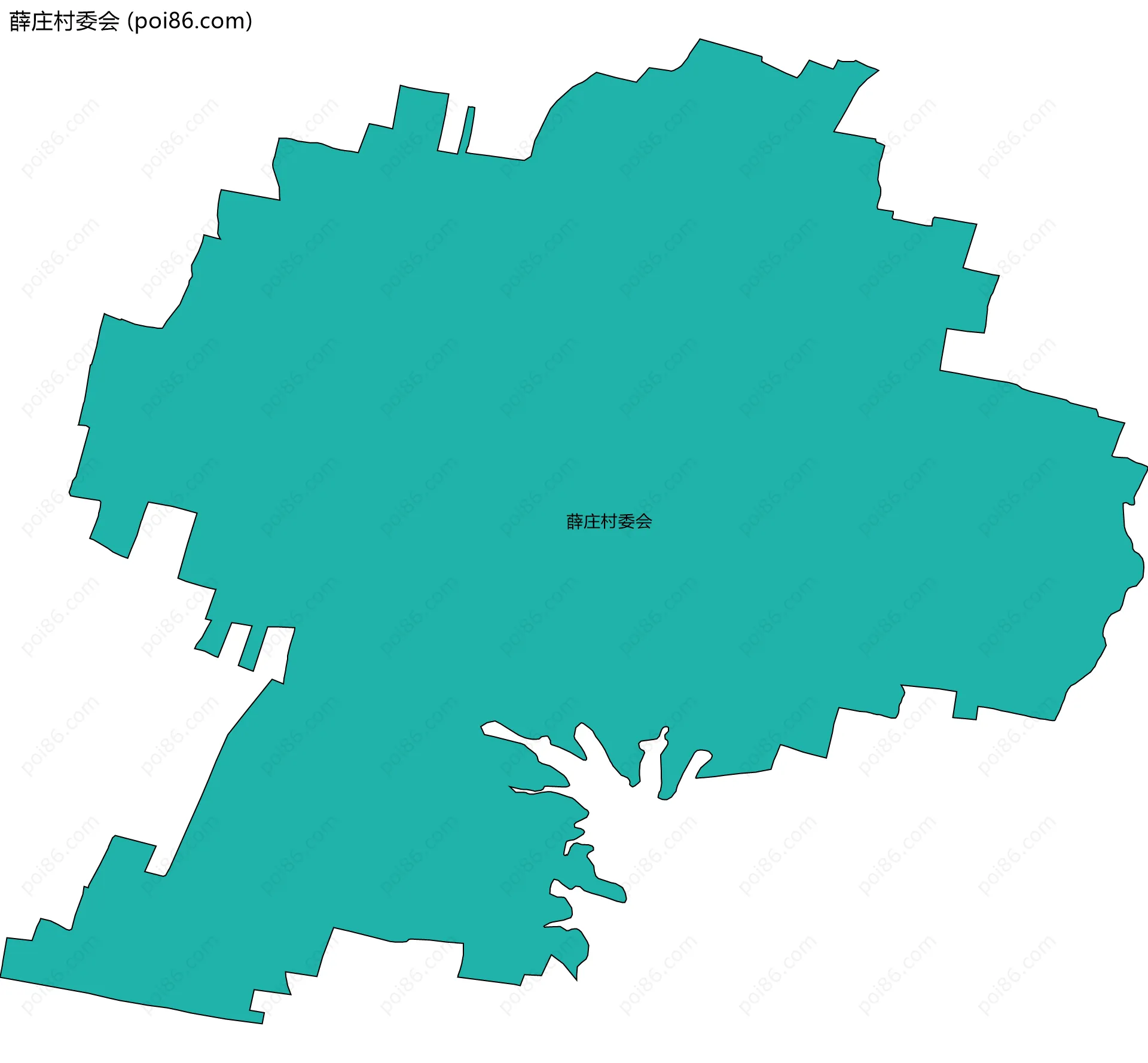 薛庄村委会边界地图