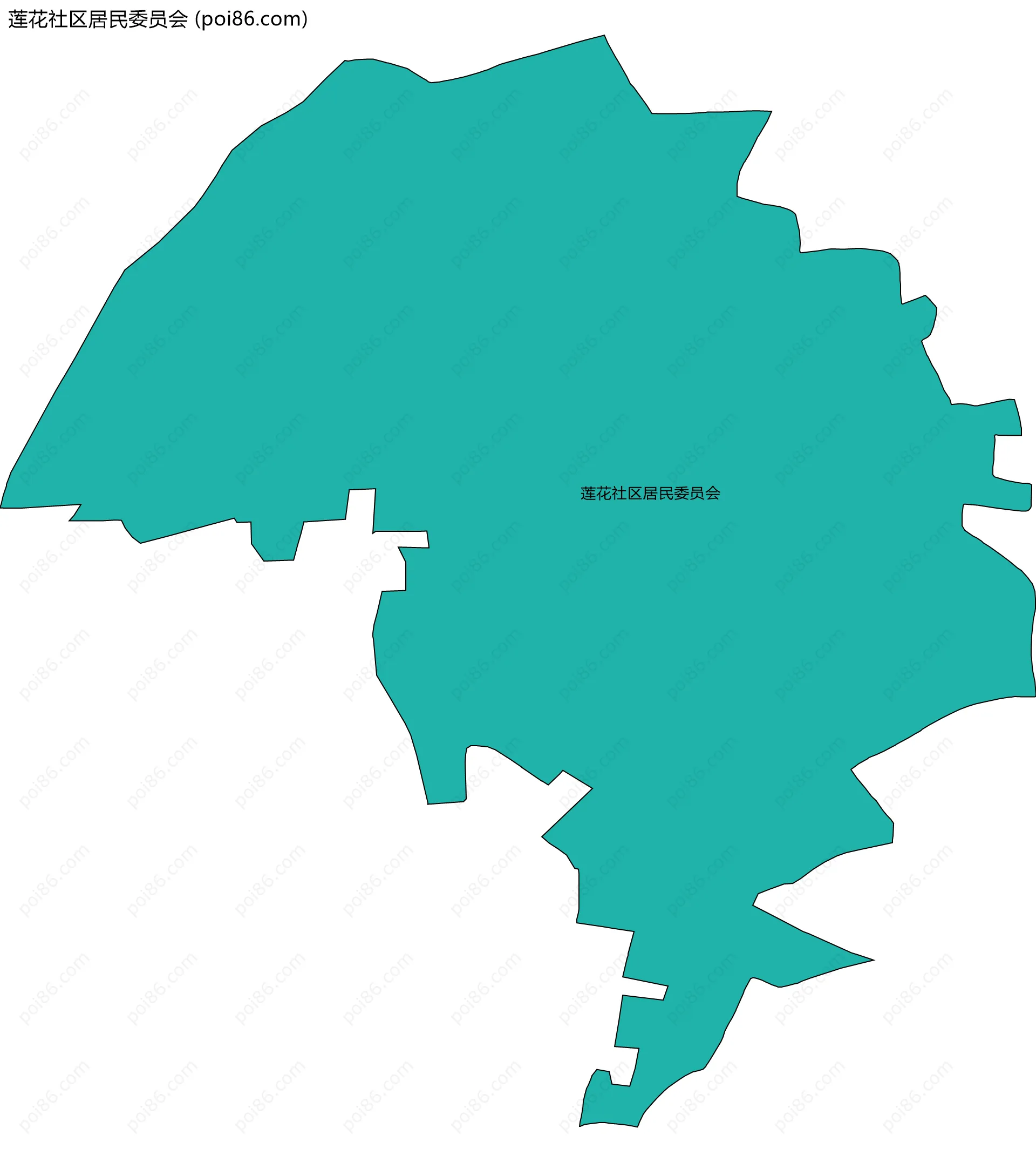 莲花社区居民委员会边界地图