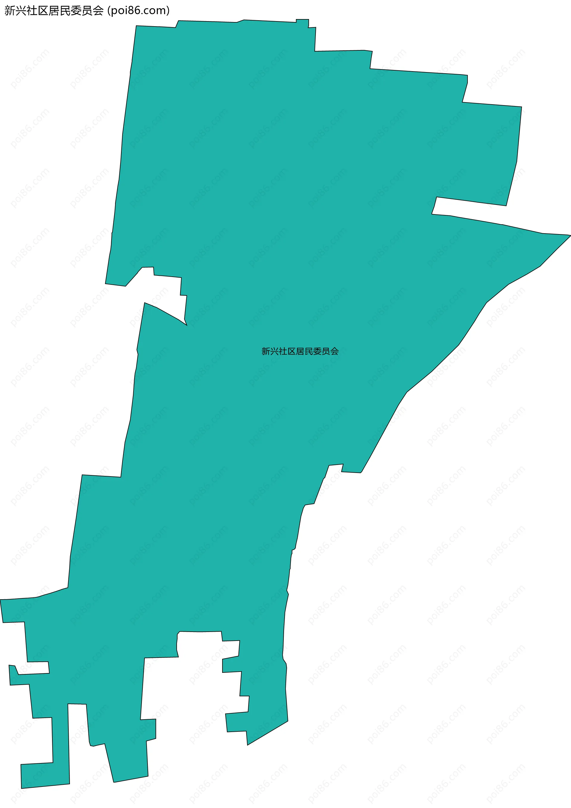 新兴社区居民委员会边界地图