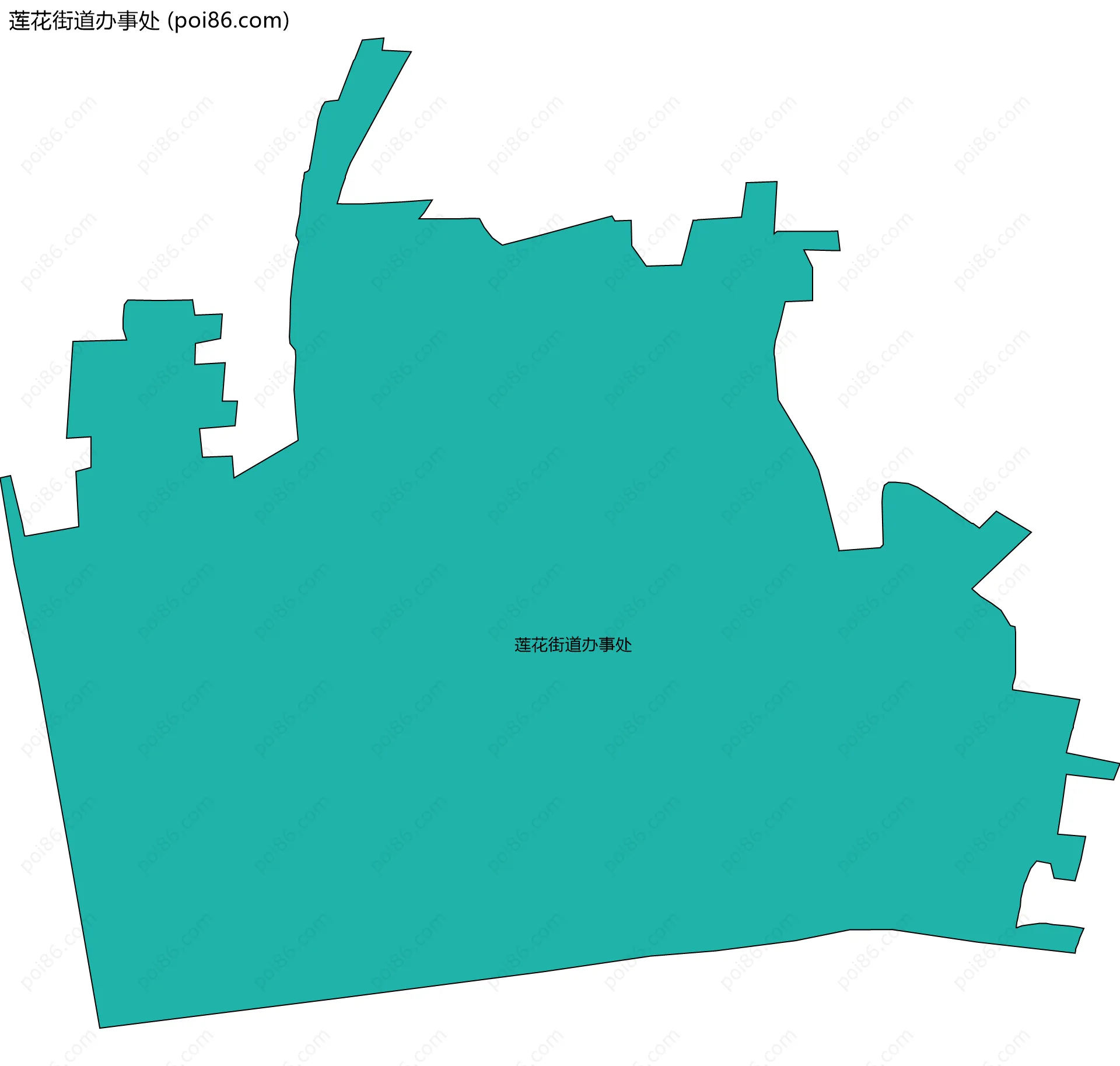 莲花街道办事处边界地图