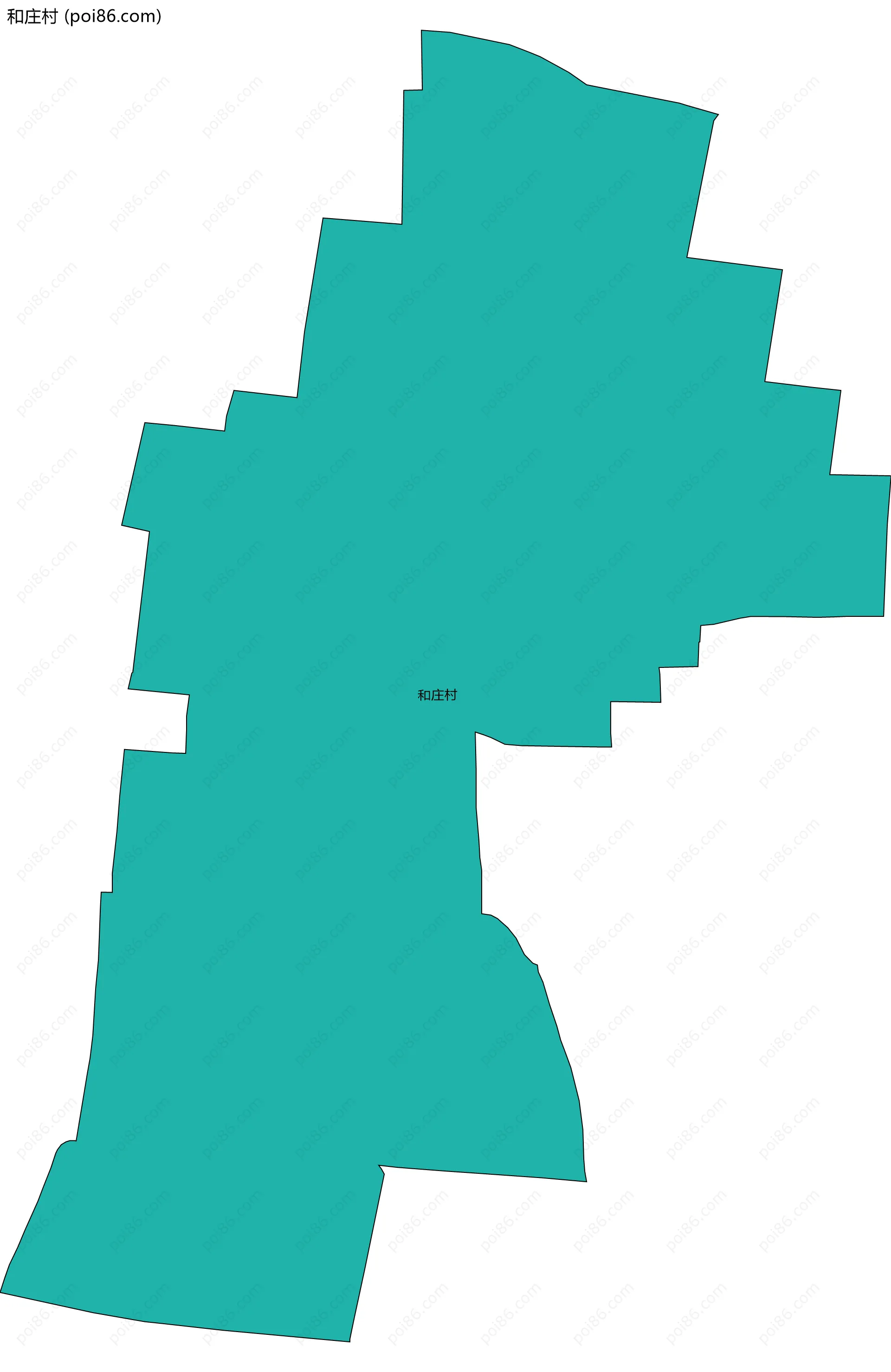 和庄村边界地图
