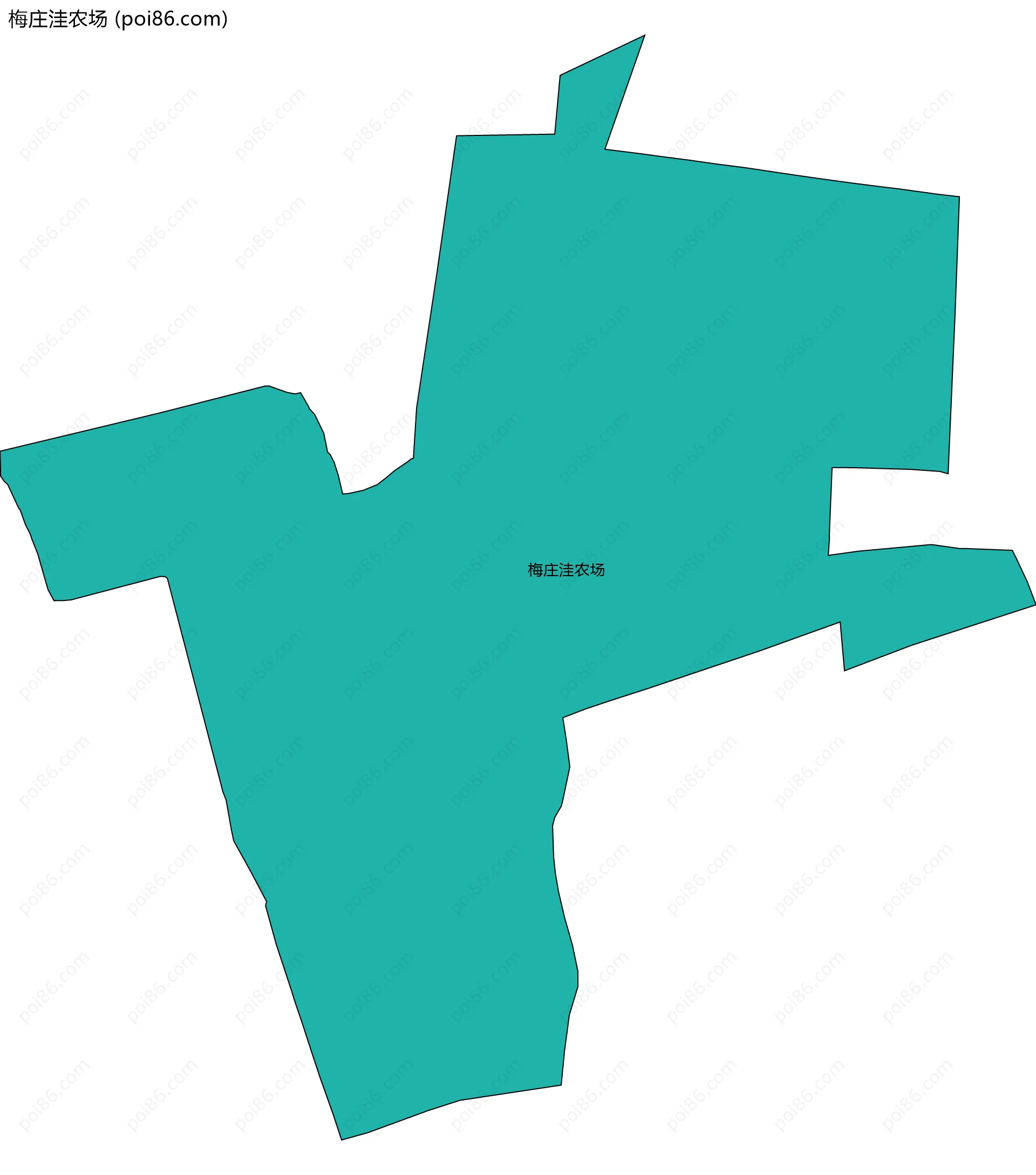 梅庄洼农场边界地图