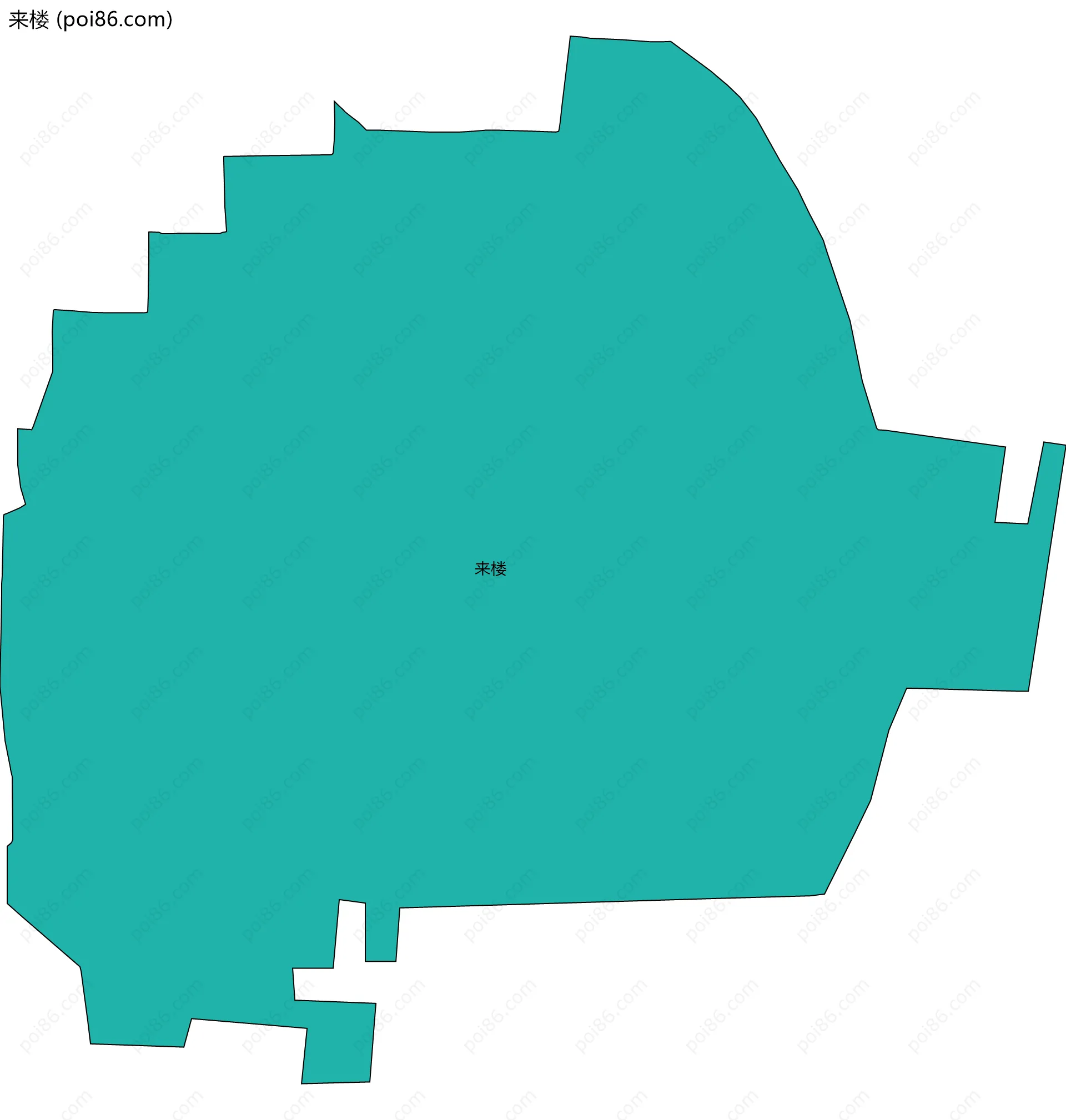 来楼边界地图