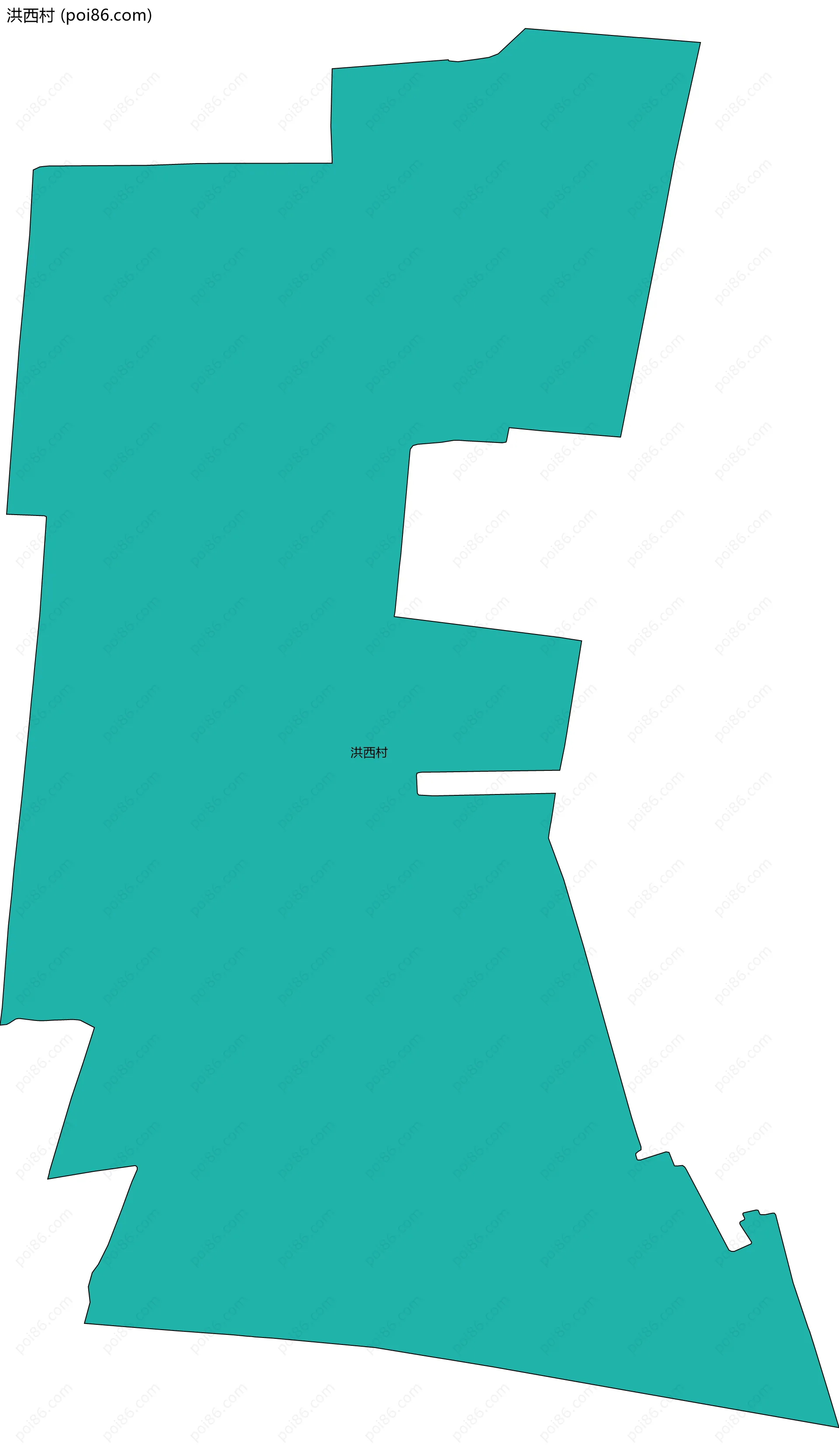 洪西村边界地图