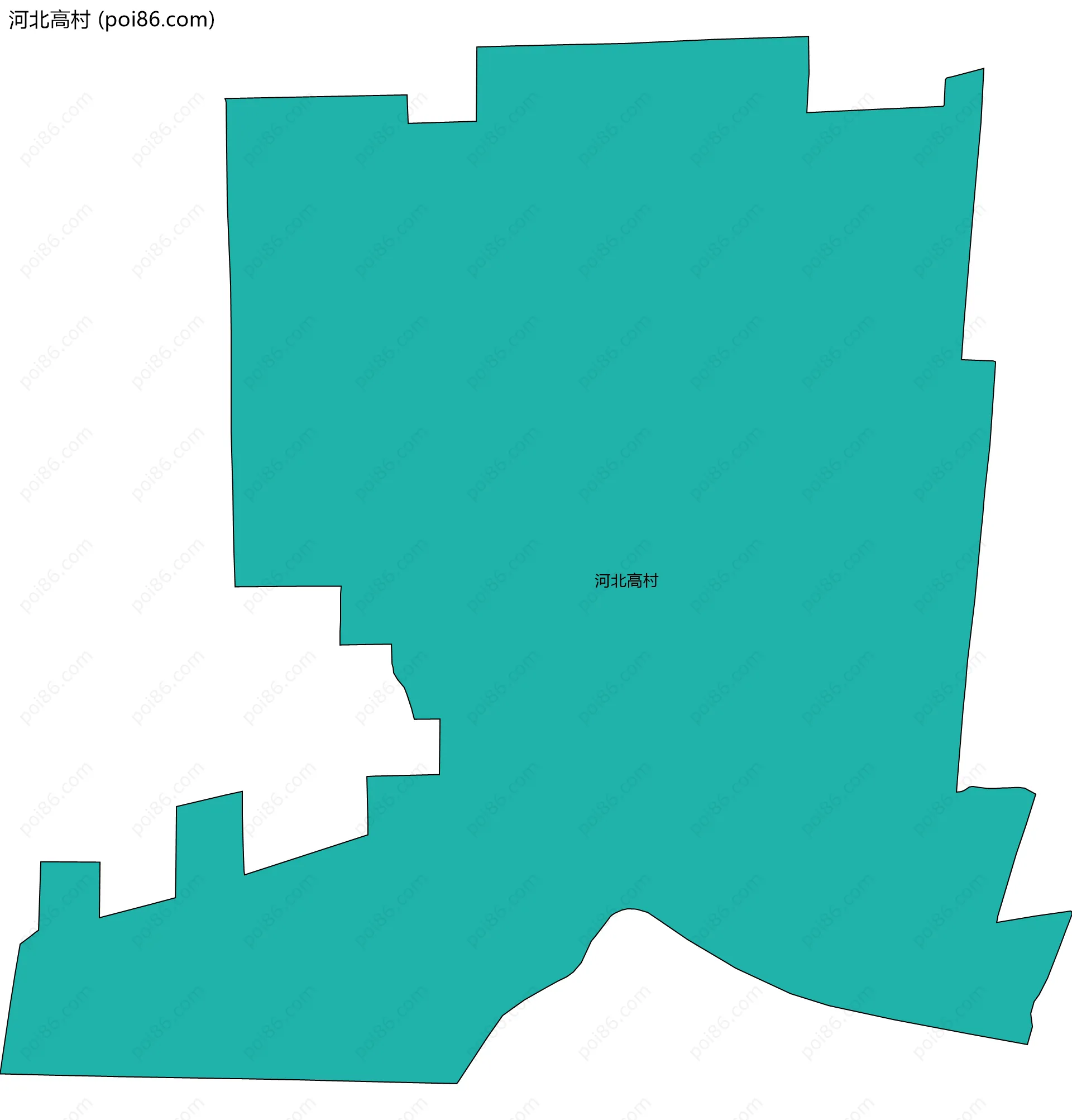 河北高村边界地图
