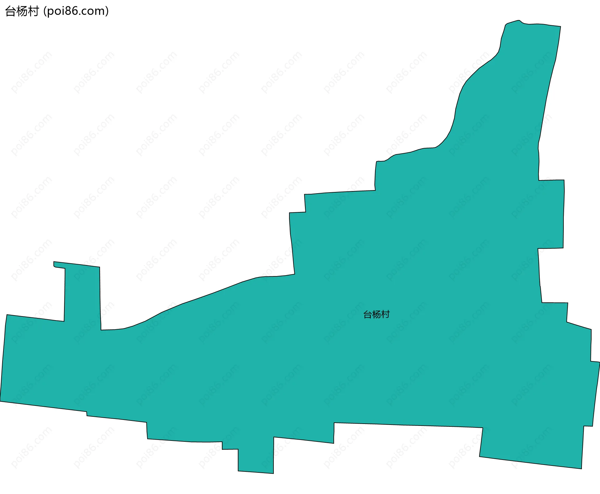 台杨村边界地图