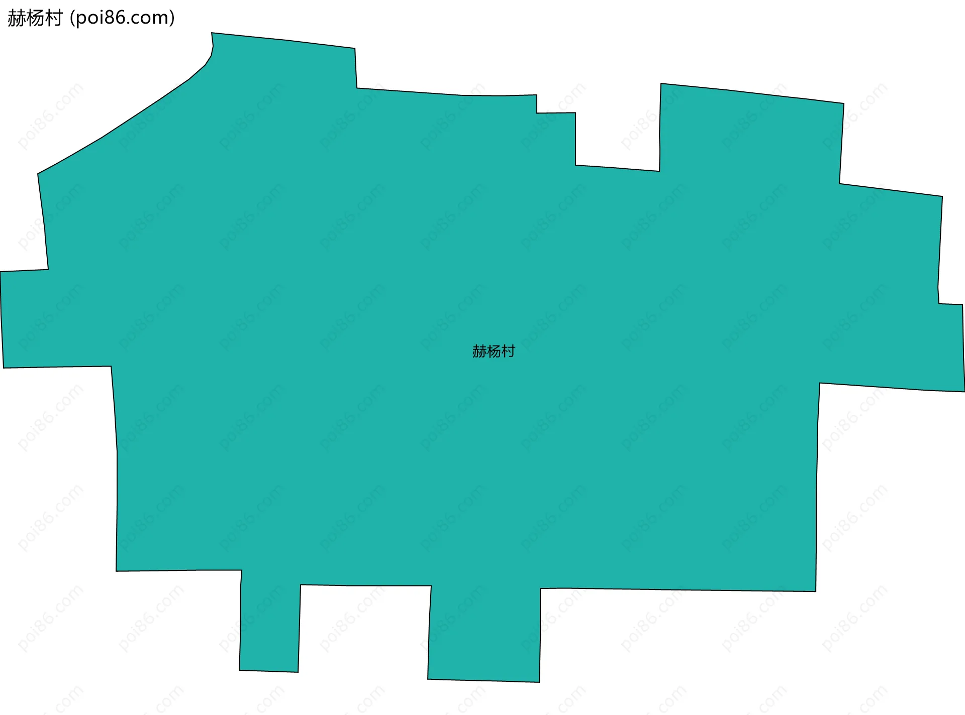 赫杨村边界地图
