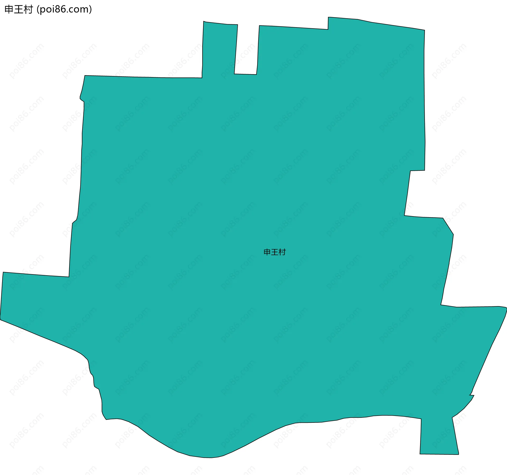 申王村边界地图