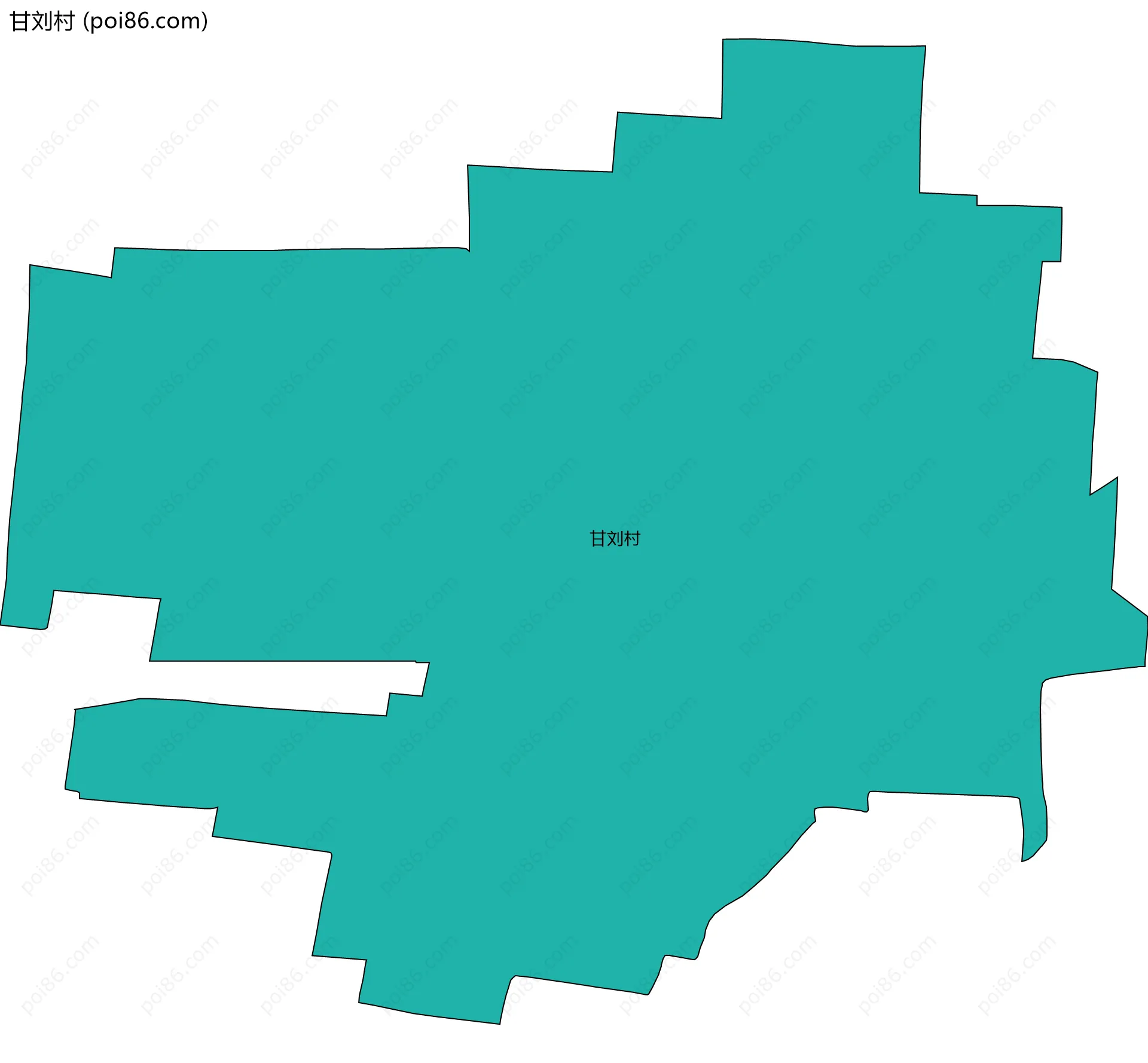 甘刘村边界地图