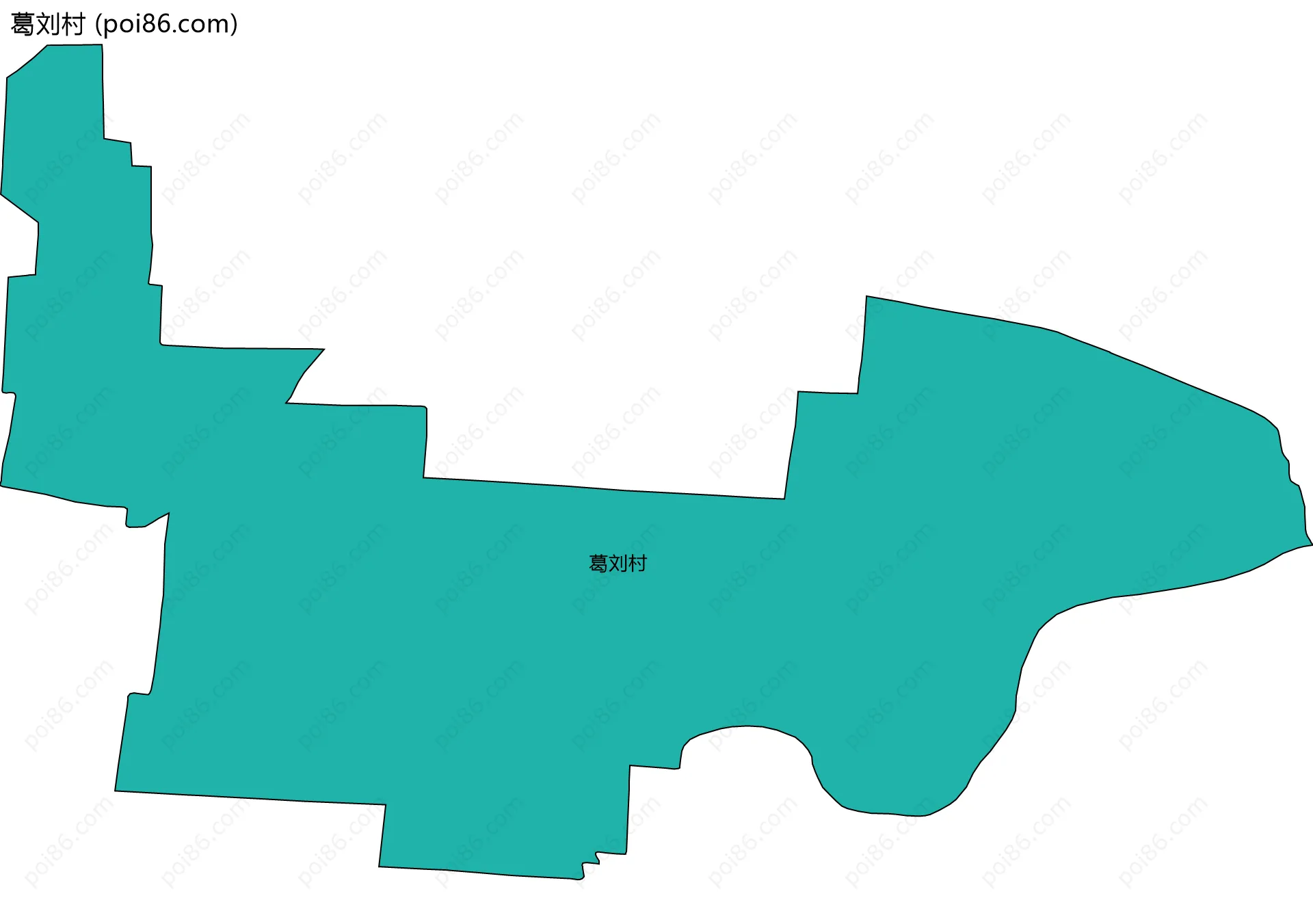 葛刘村边界地图