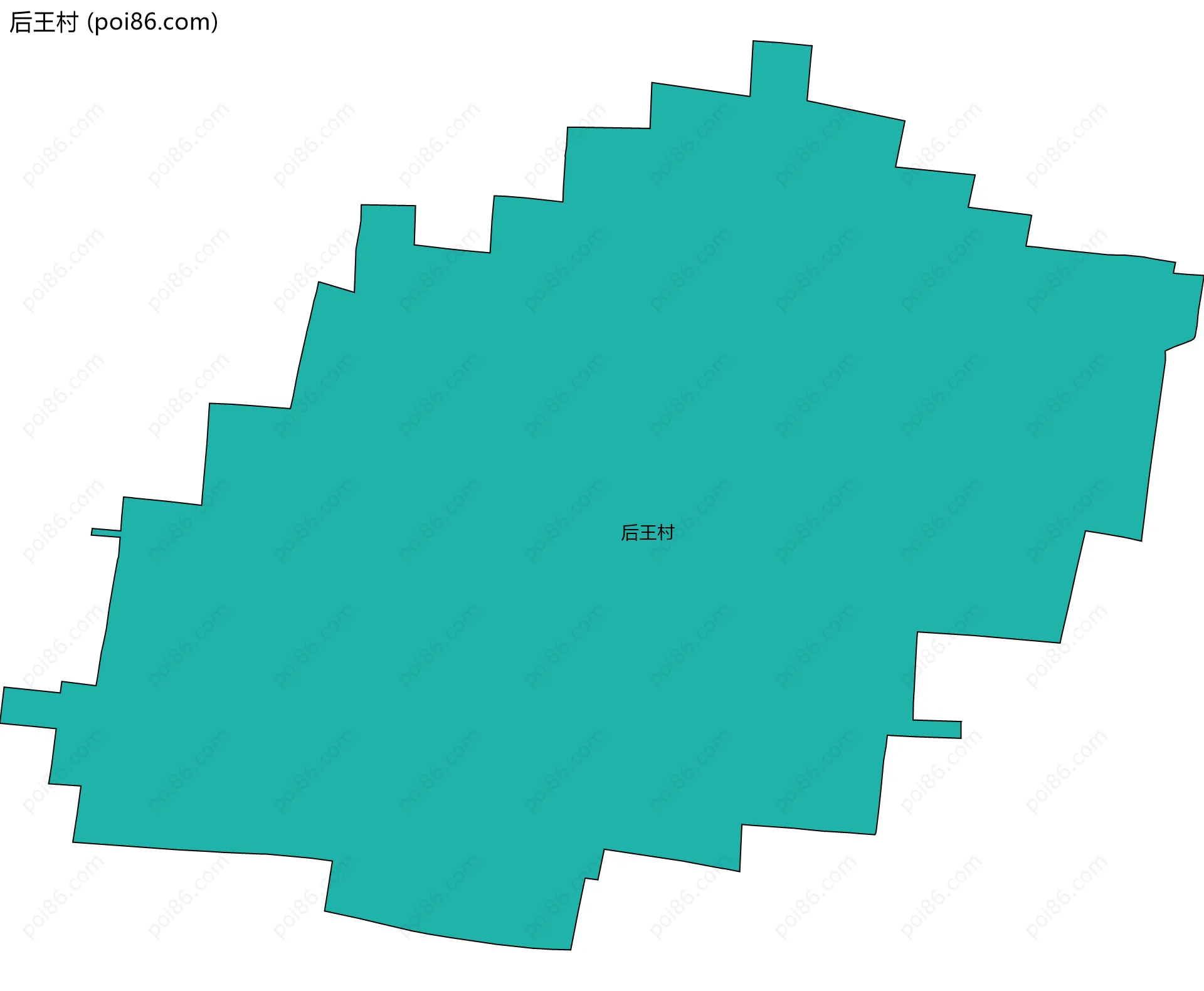 后王村边界地图